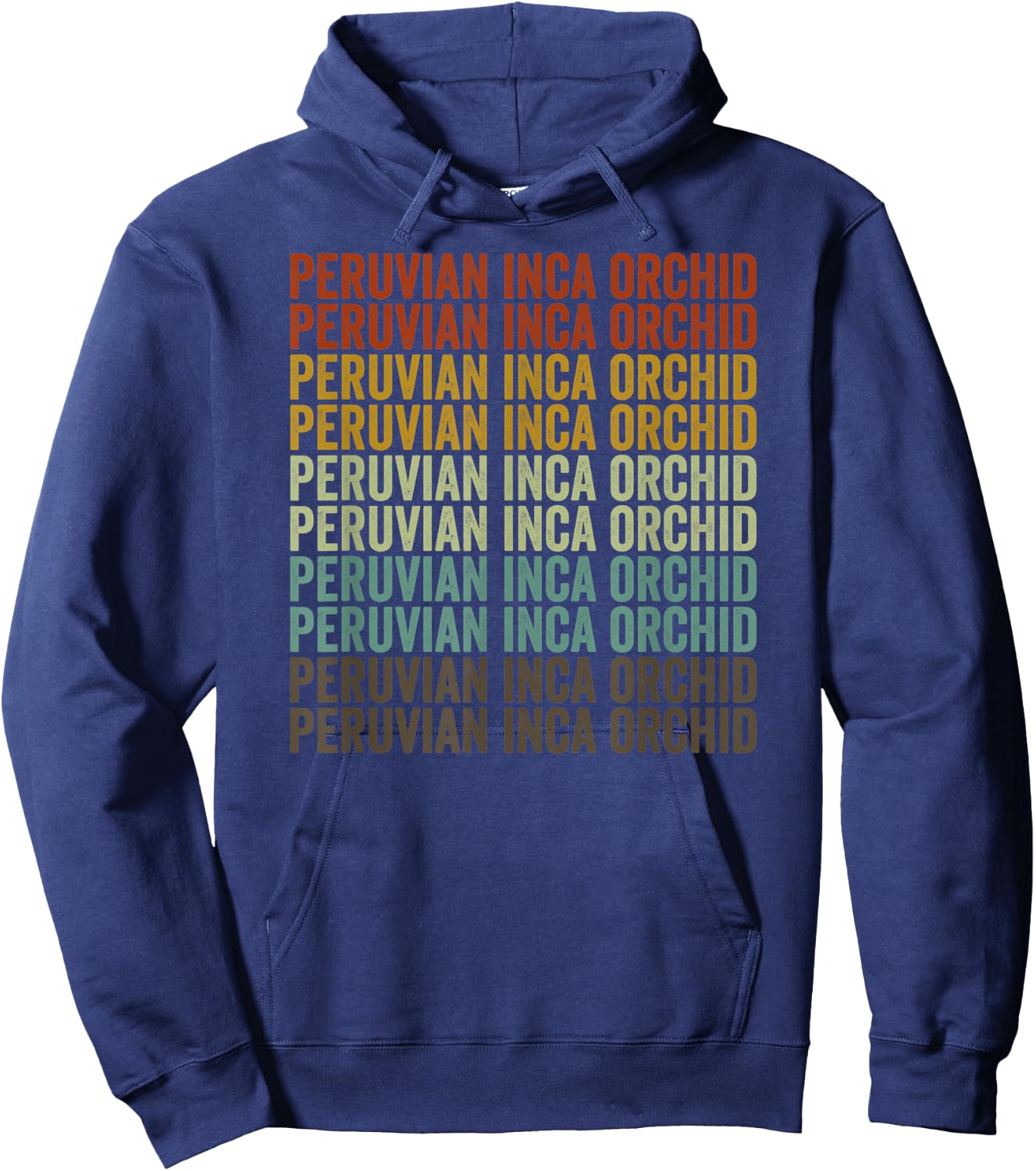 Peruvian Inca Orchid Retro Hoodie - Hoodie | Navy