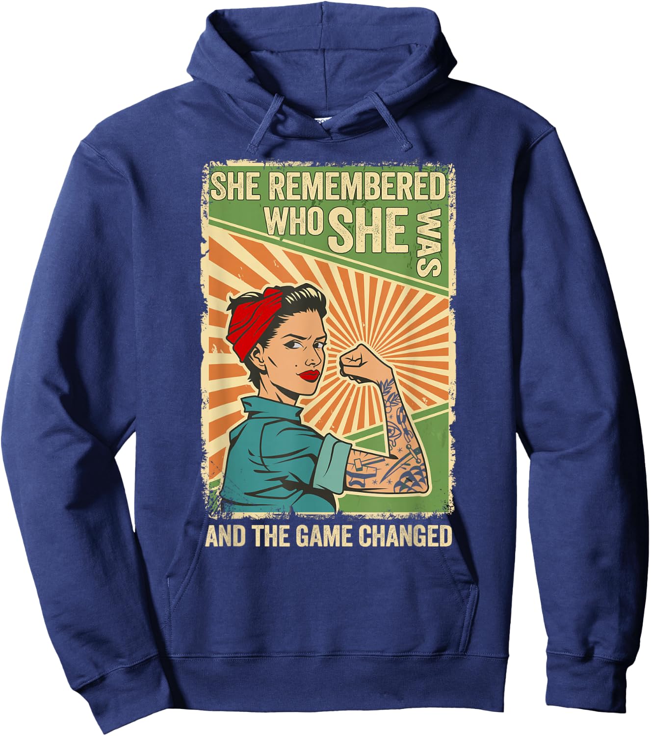 She Remembered Who She Was And The Game Changed Hoodie - Hoodie | Navy