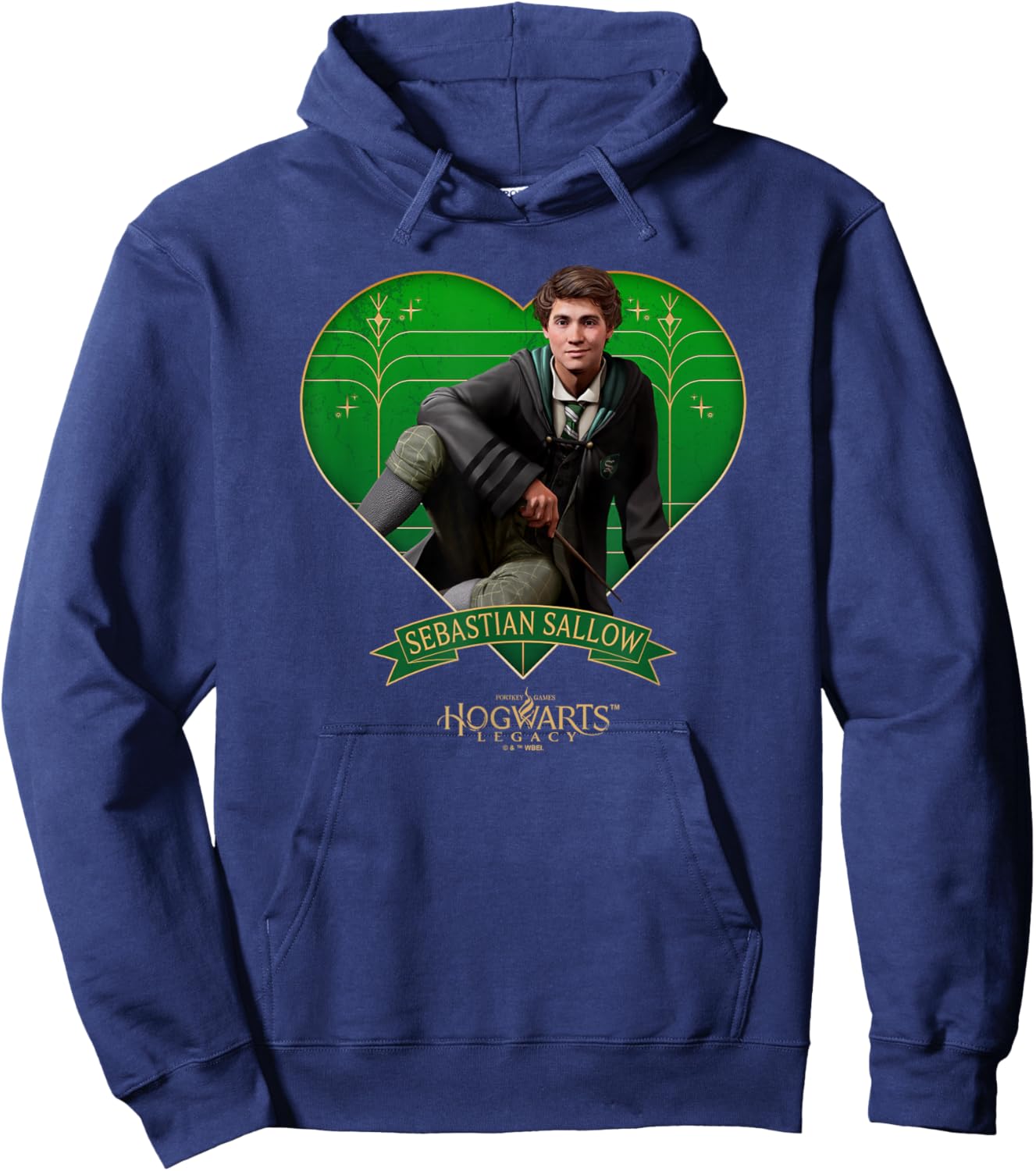 Harry Potter Hogwarts Legacy Sebastian Sallow Heart Hoodie - Hoodie | Navy