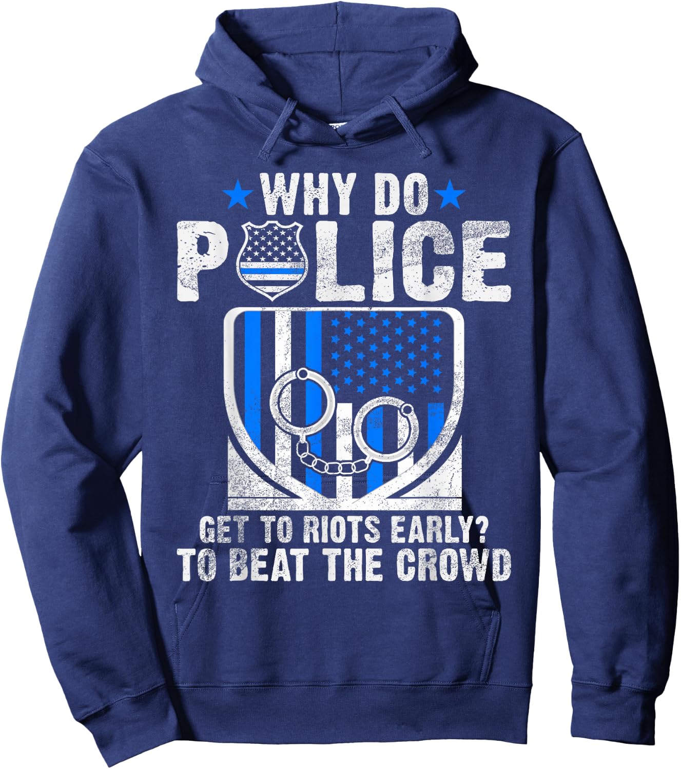 Funny Police Hoodie - Hoodie | Navy