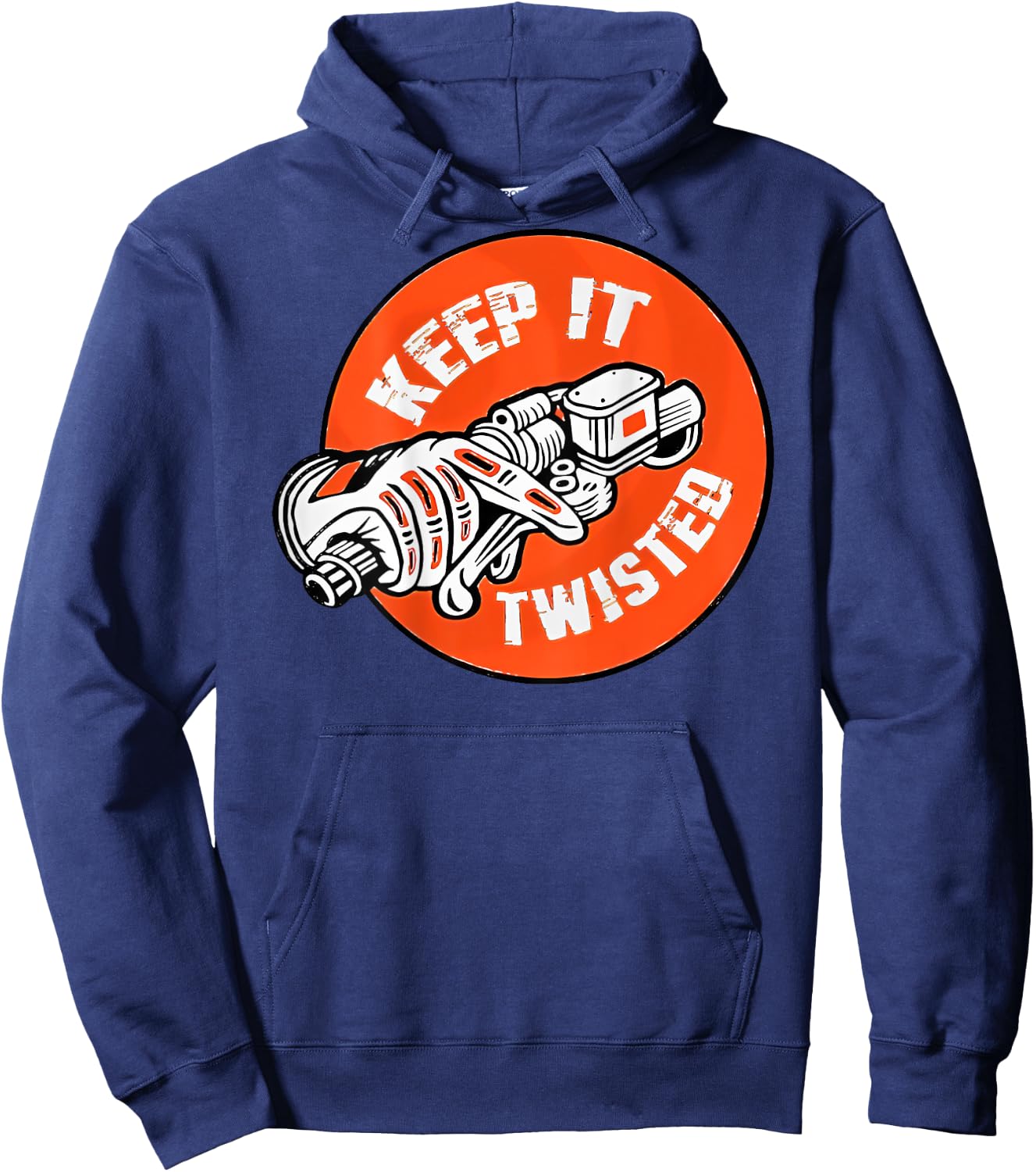 Keep it Twisted Motorcycle Hoodie - Hoodie | Navy