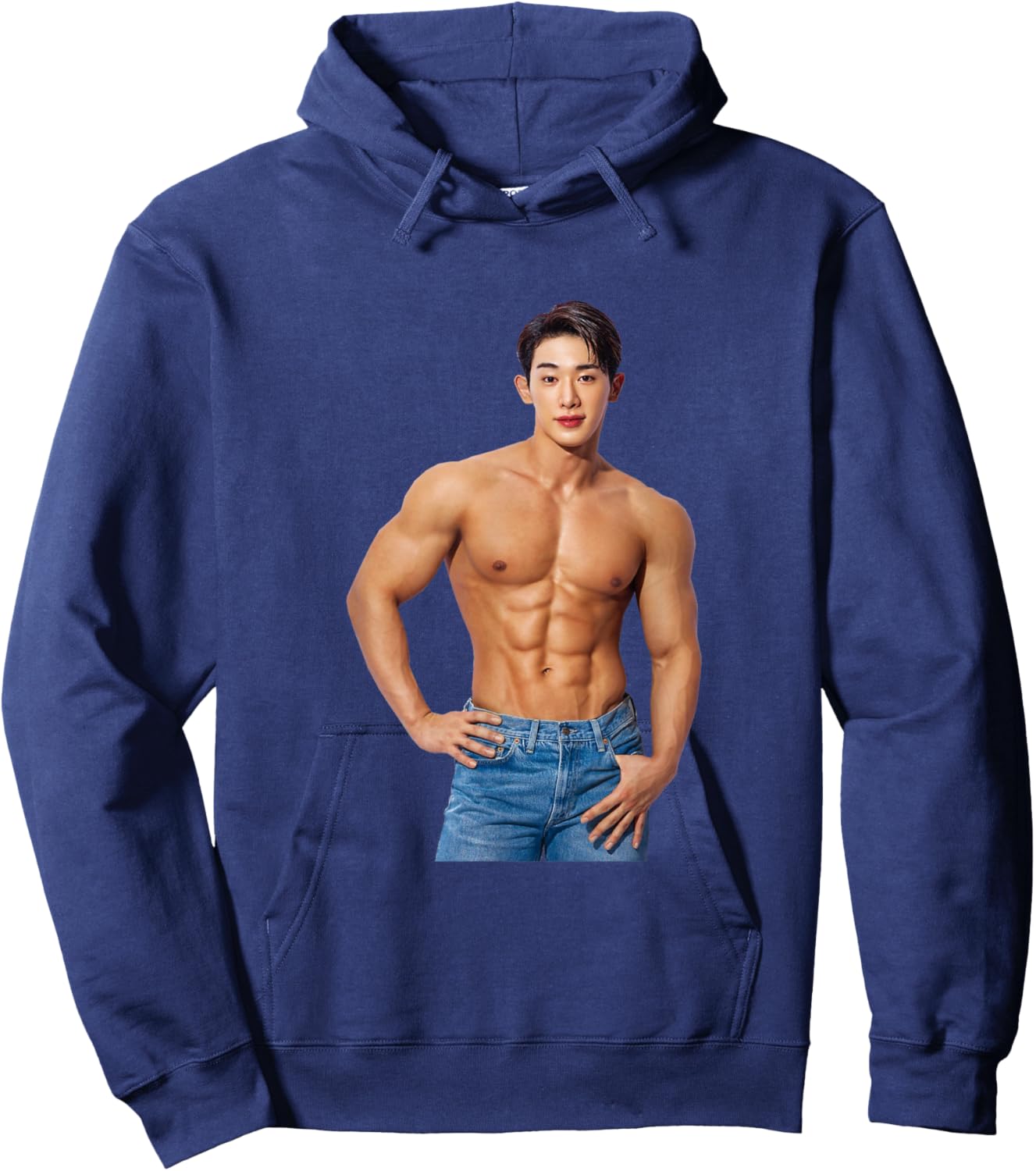 Wonho Sexy Muscle Daddy Korean Hunk Abs Solo Artist Idol Hoodie - Hoodie | Navy