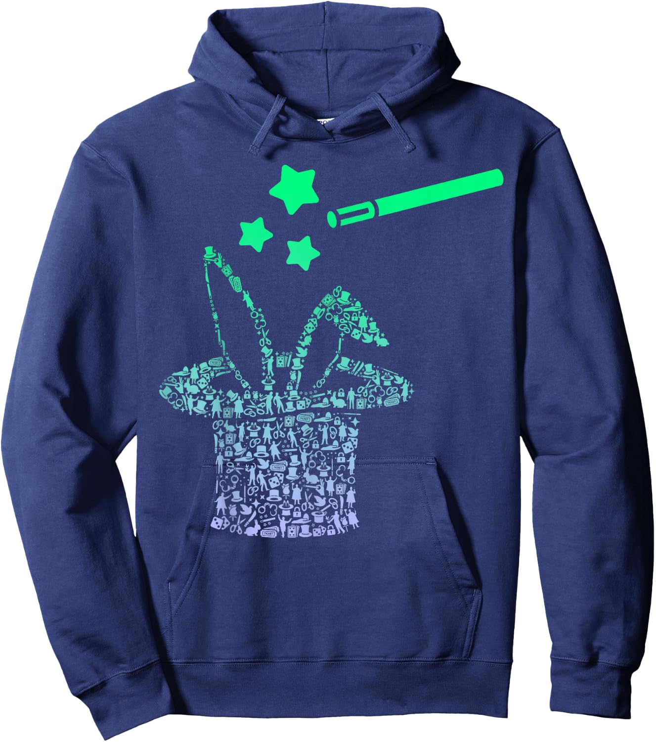 Magicians Hat for Magician Magic Icons Boys Magician Hoodie - Hoodie | Navy
