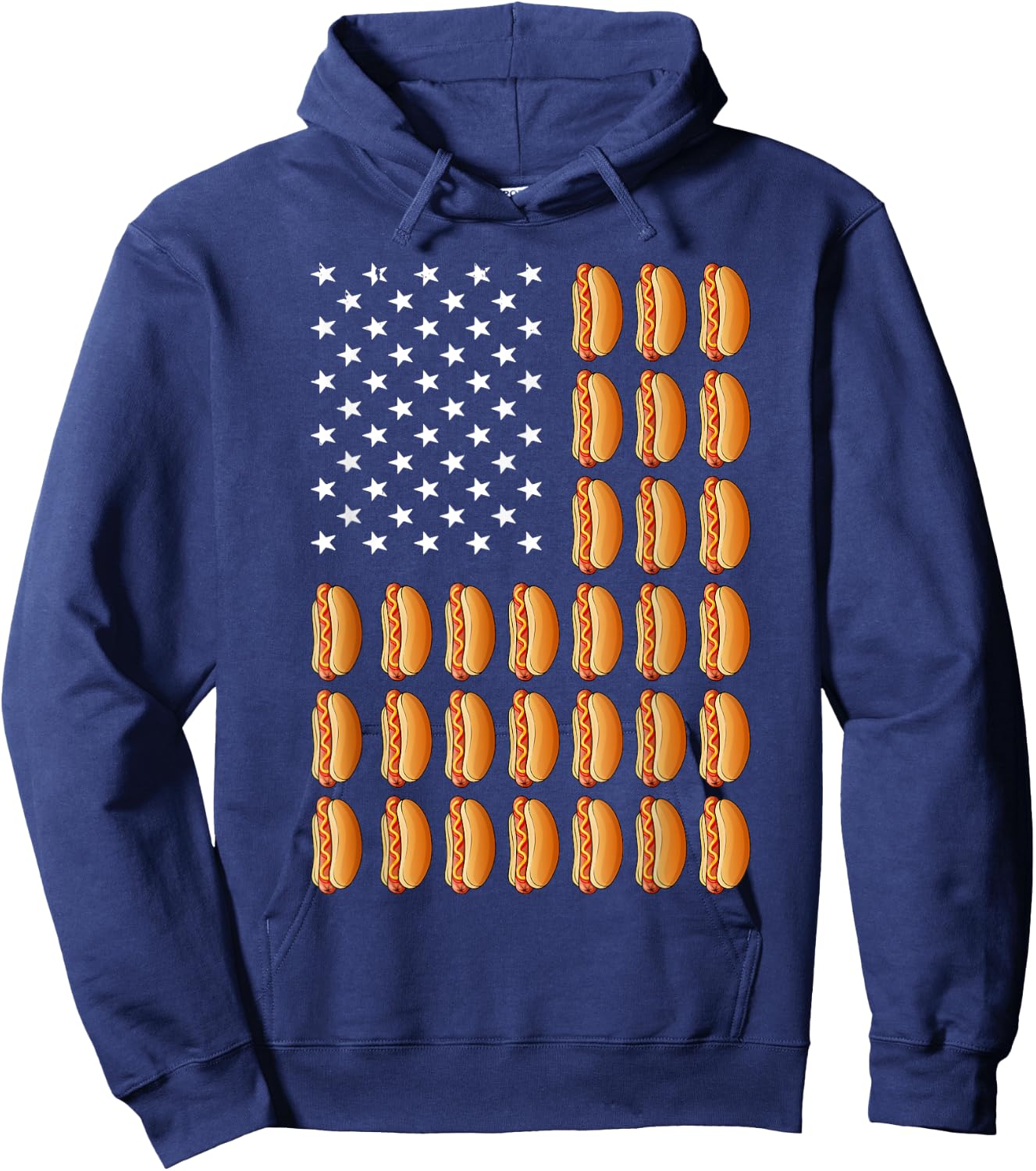 Funny Hot Dog Design Women Kids Food Hotdog Lovers Hoodie - Hoodie | Navy