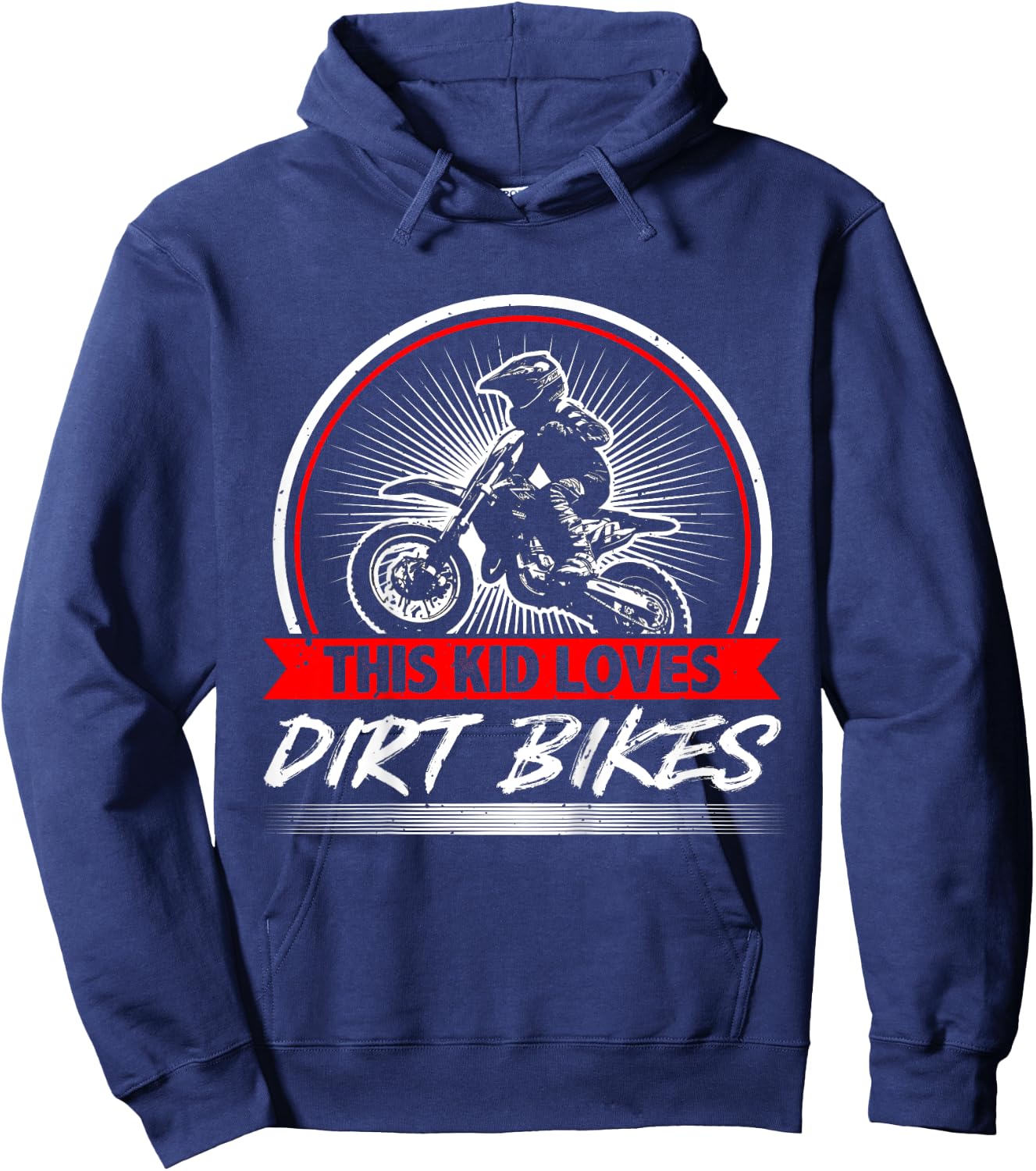 Kids This Kid Loves Dirt Bikes Motocross Dirt Bike Hoodie - Hoodie | Navy
