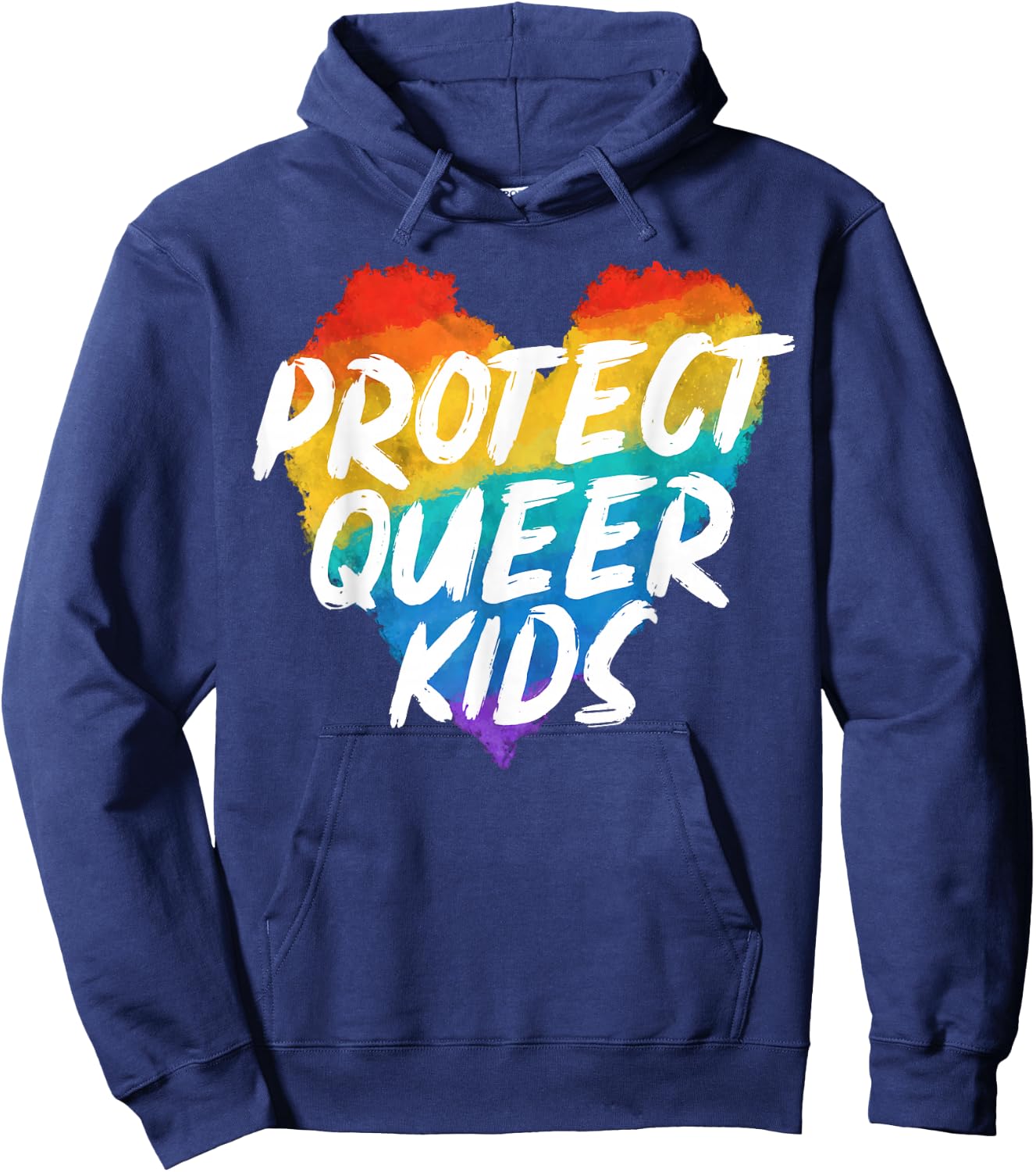Protect The Queer Kids Rainbow Pride Month Hoodie - Hoodie | Navy