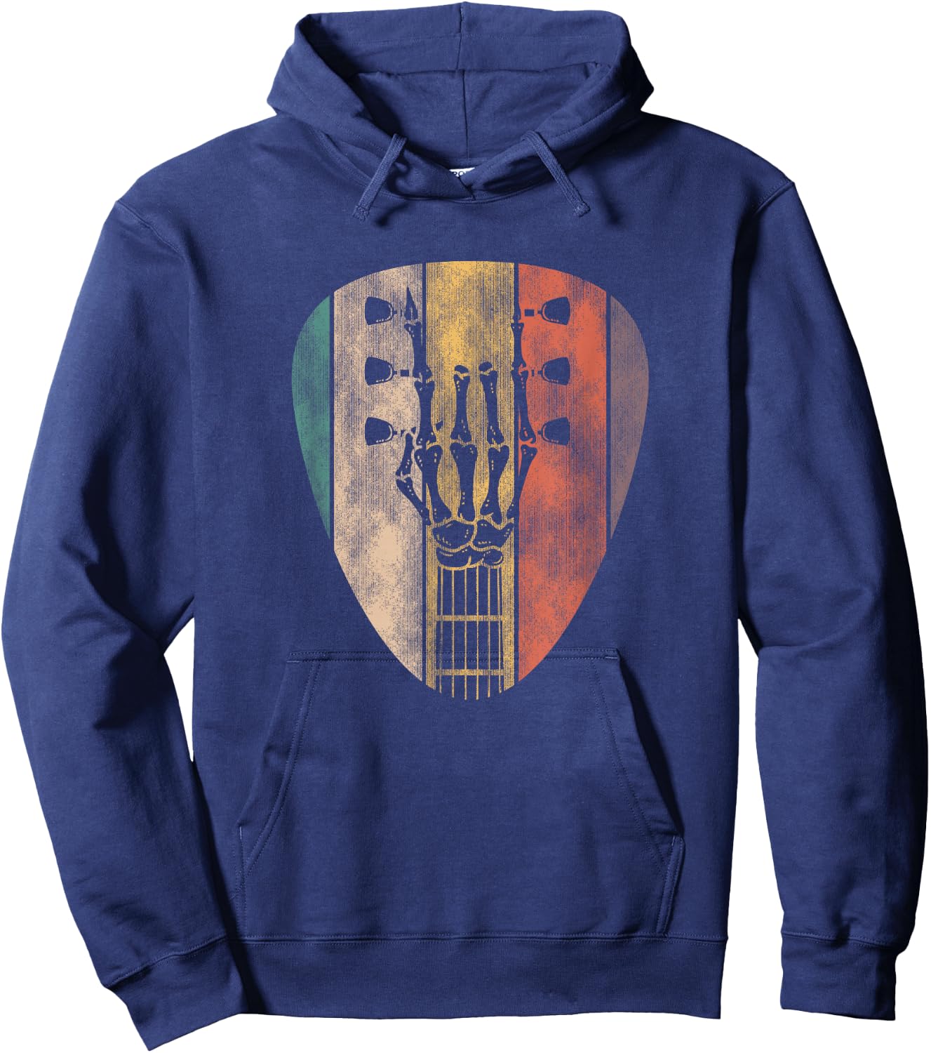 Skeleton Guitar Guy for Guitarists Hoodie - Hoodie | Navy