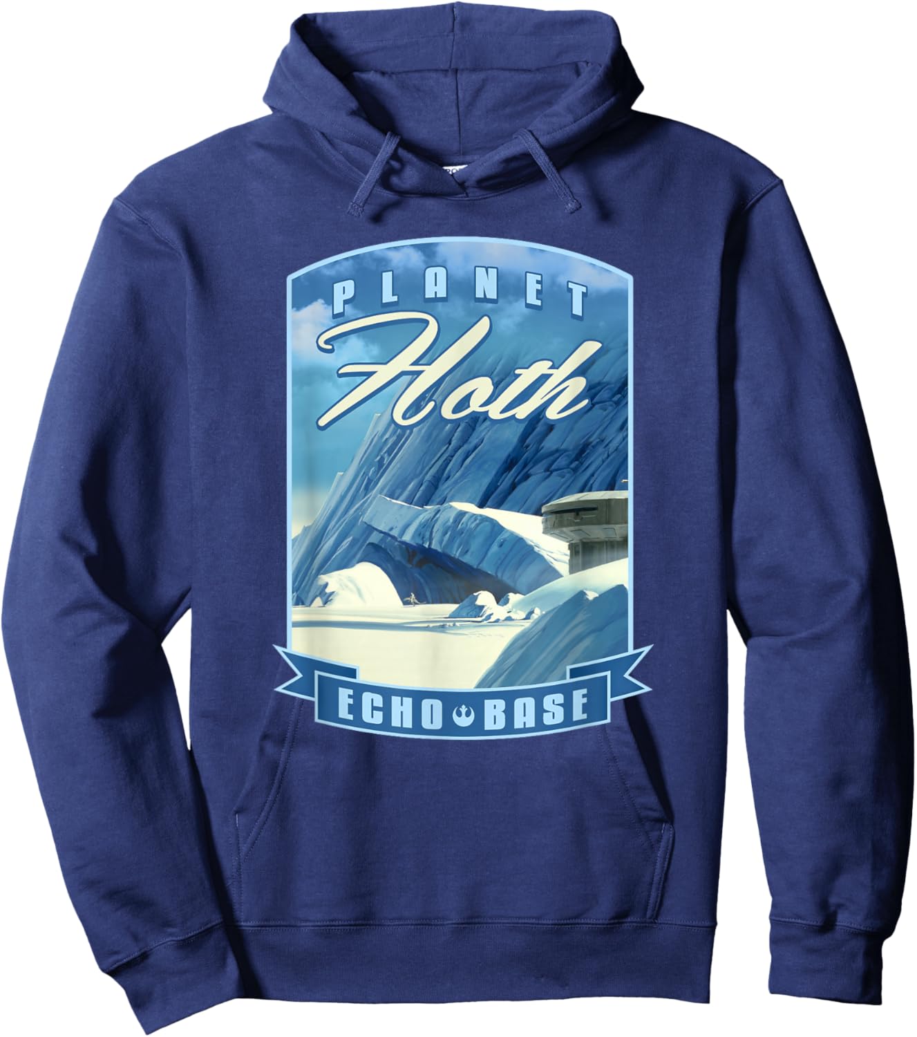 Star Wars Planet Hoth Echo Base Landscape Hoodie - Hoodie | Navy