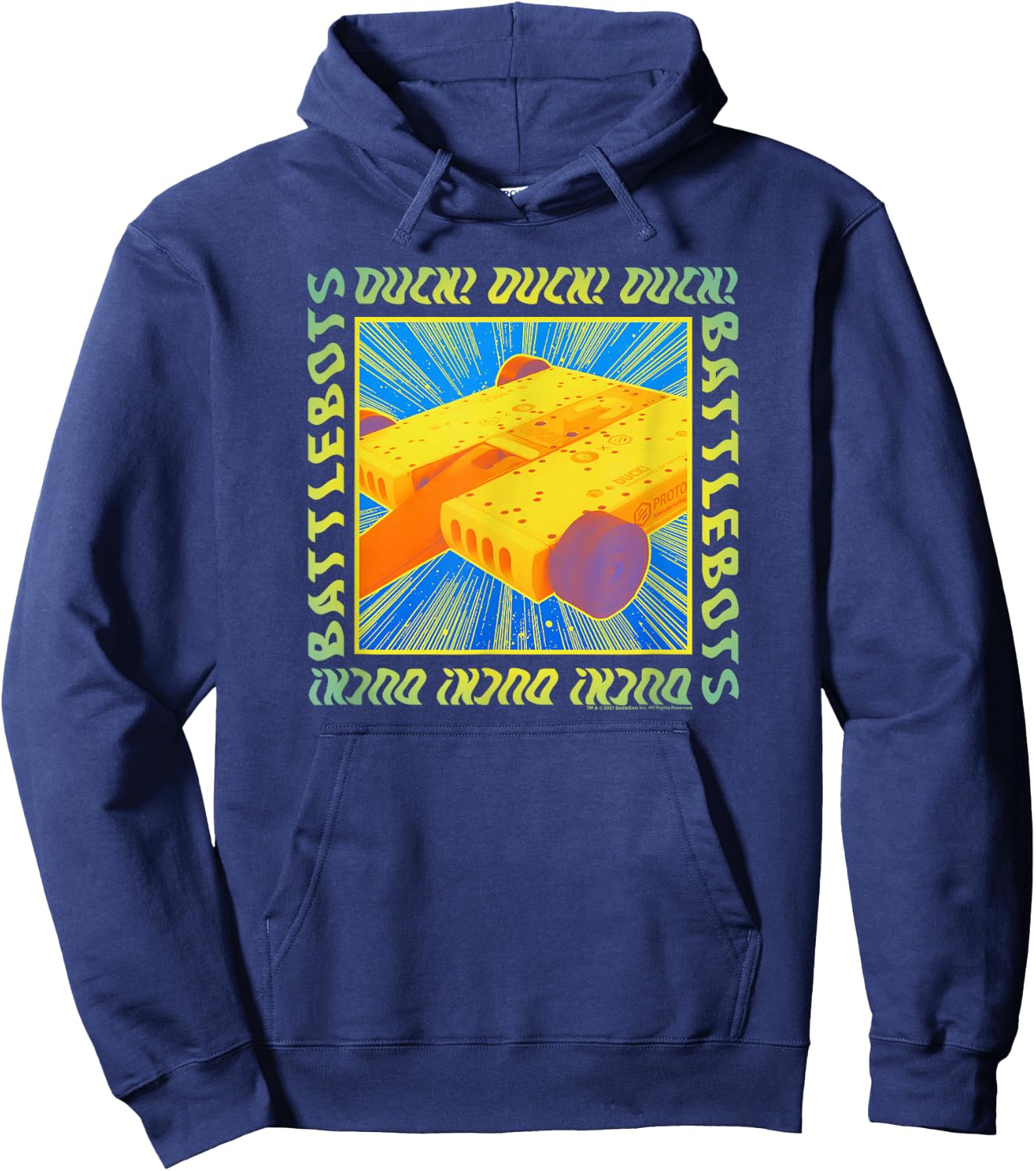 BattleBots Duck Centered Box Up Hoodie - Hoodie | Navy