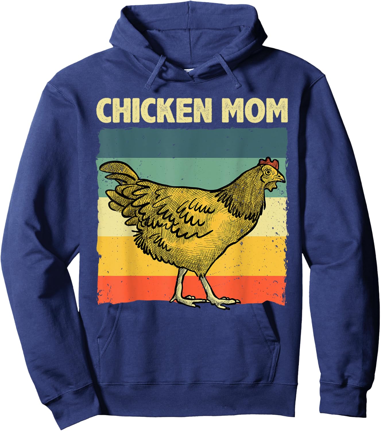 Cool Chicken Mom Art Chicken Farmer Poultry Farm Hoodie - Hoodie | Navy