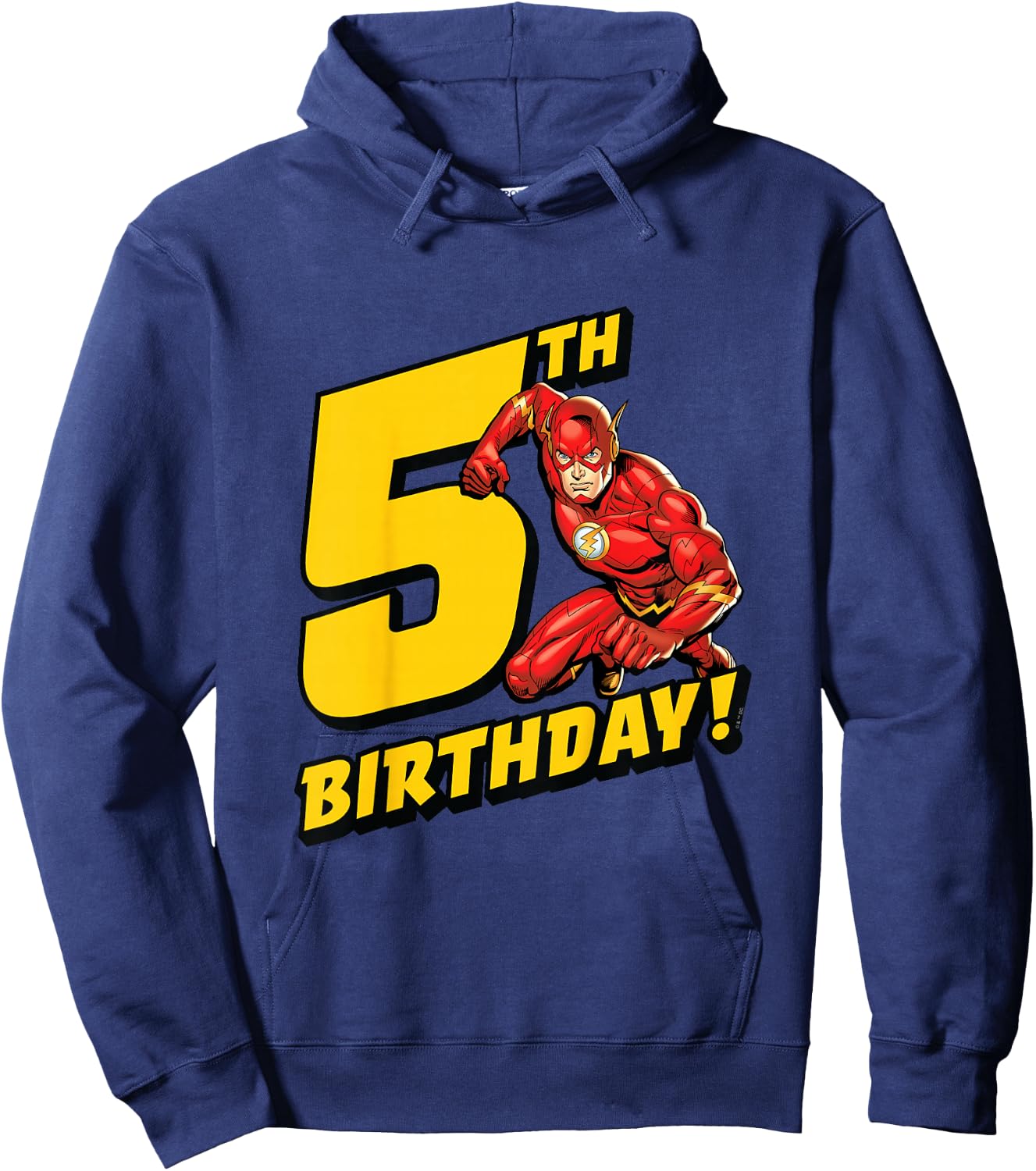 Kids The Flash 5th Birthday Hoodie - Hoodie | Navy