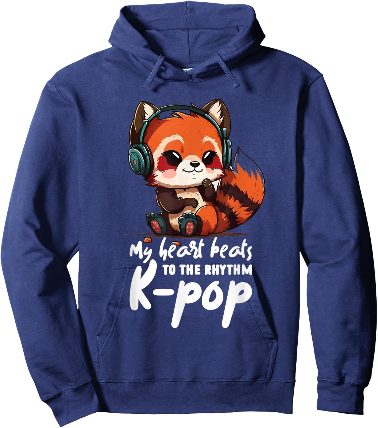 Kpop Items Bias Red Panda Korean Pop Merch K-pop Merchandise Hoodie - Hoodie | Navy
