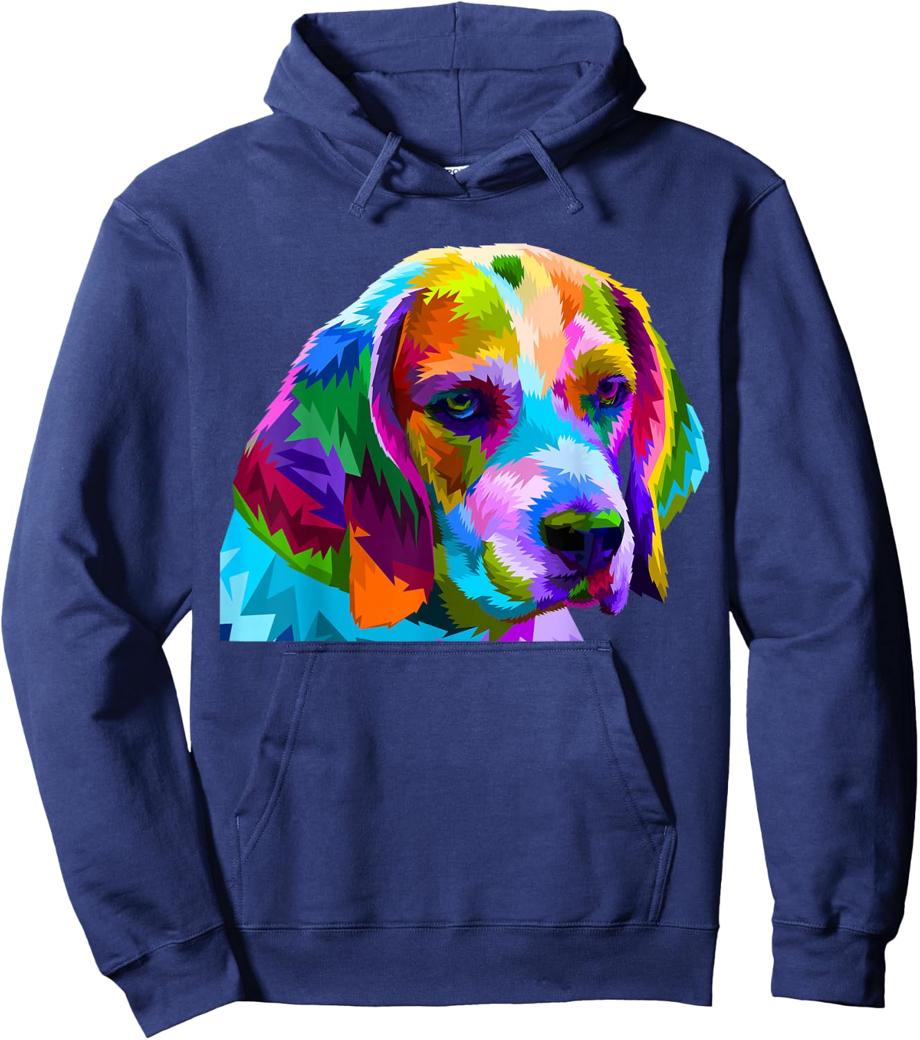 Beagle in Colorful Pop Art Design for Dog Owners Hoodie - Hoodie | Navy