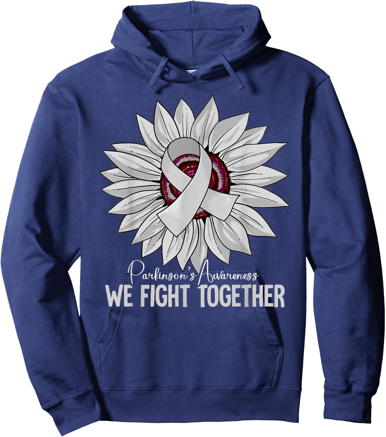 Parkinsons Awareness Gifts Parkinson's Awareness -Adults Black Small Classic Fit Short Sleeve Hoodie - Hoodie | Navy