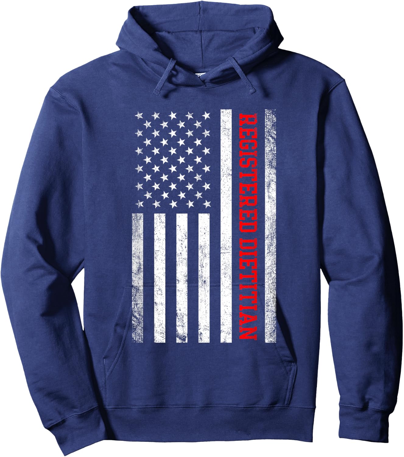 registered dietitian american flag, nutritionist dietitian Men Hoodie - Hoodie | Navy