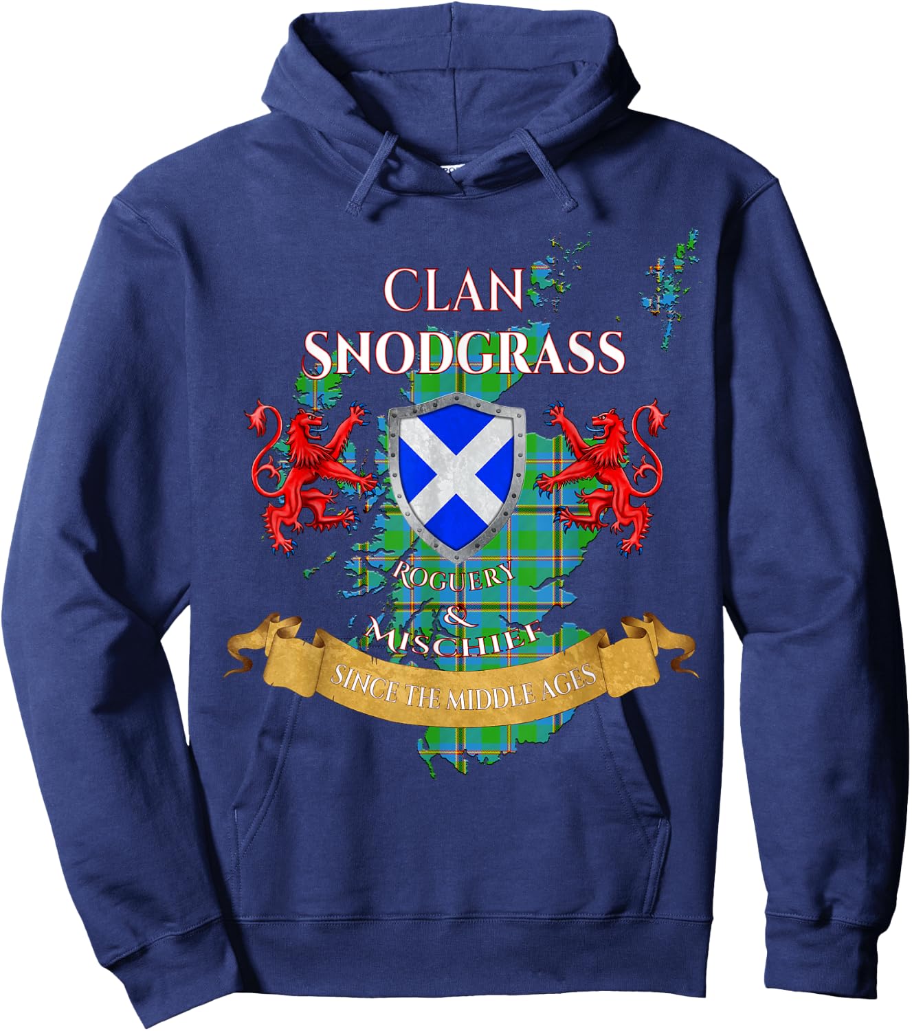 Snodgrass Scottish Family Clan Middle Ages Mischief Hoodie - Hoodie | Navy