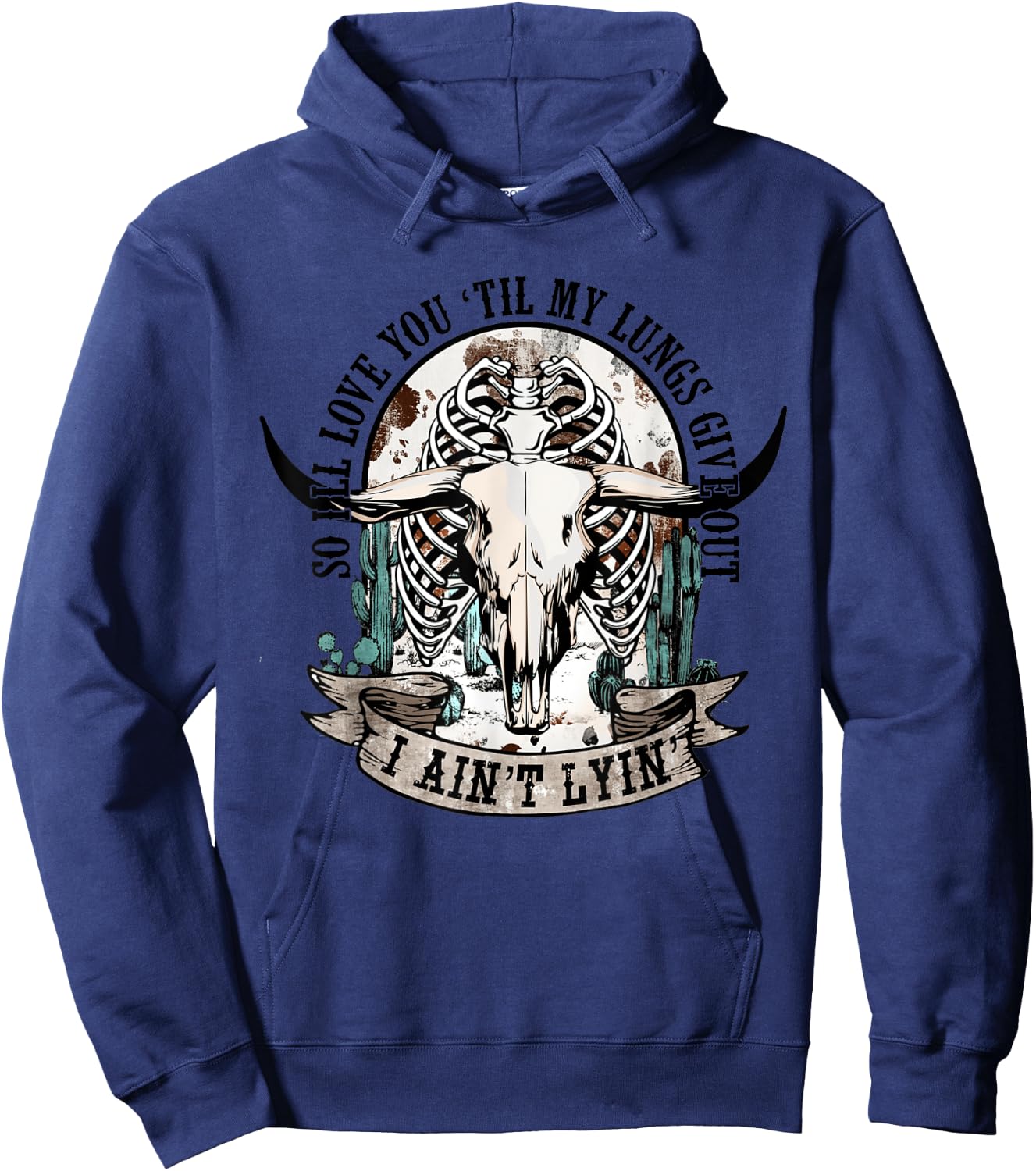 So I'll Love You 'Til My Lungs Give Out Apparel Hoodie - Hoodie | Navy
