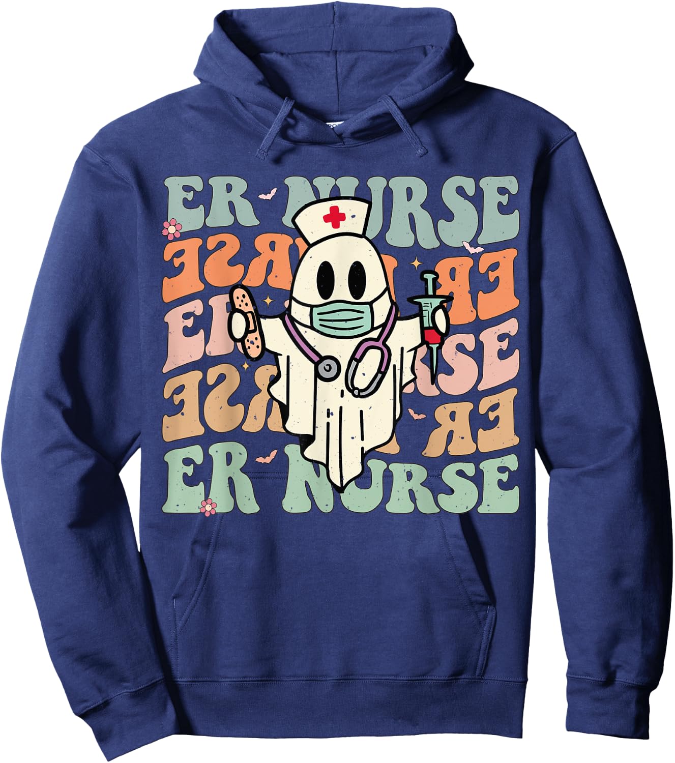Groovy Emergency Room Nurse Funny Halloween Costume ER Nurse Hoodie - Hoodie | Navy
