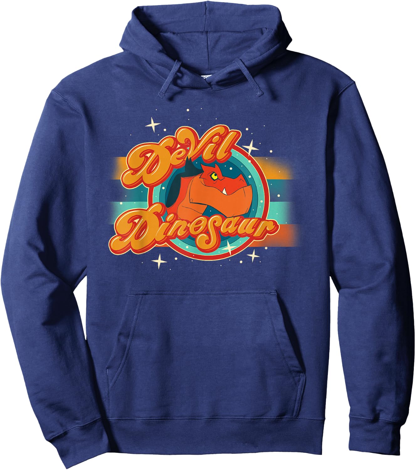 Marvel Moon Girl and Devil Dinosaur Dinosaur Logo with Stars Hoodie - Hoodie | Navy