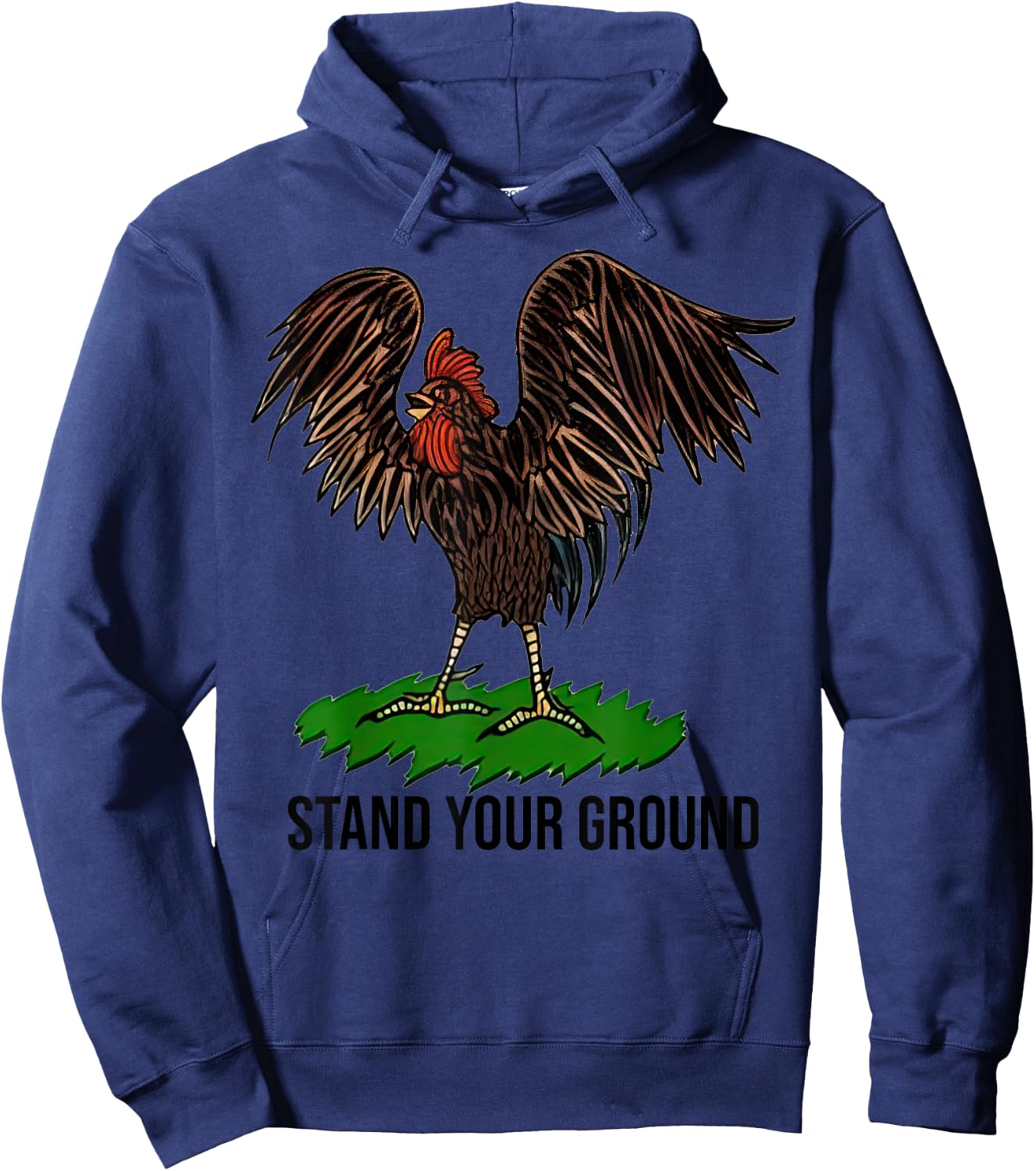 Stand Your Ground Chicken Funny Christmas Hoodie - Hoodie | Navy
