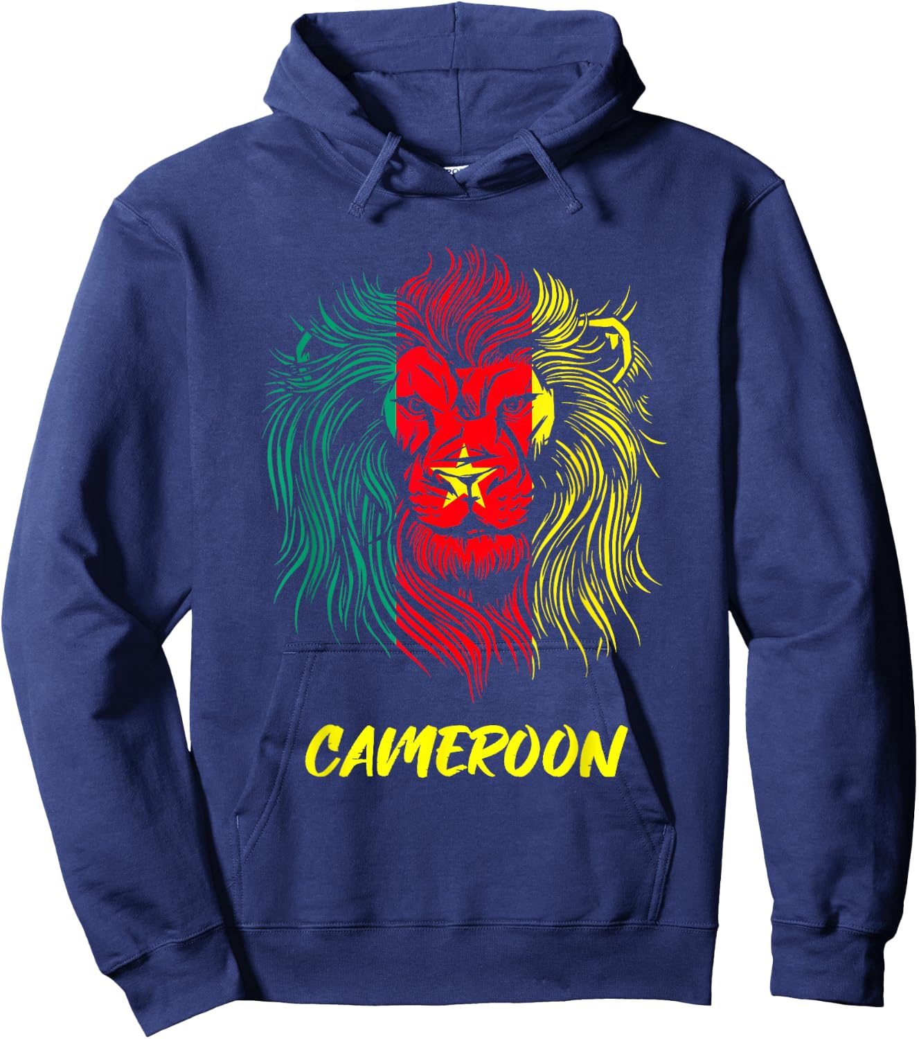 Cameroon Lovers Home Lion Flag Cameroon Hoodie - Hoodie | Navy