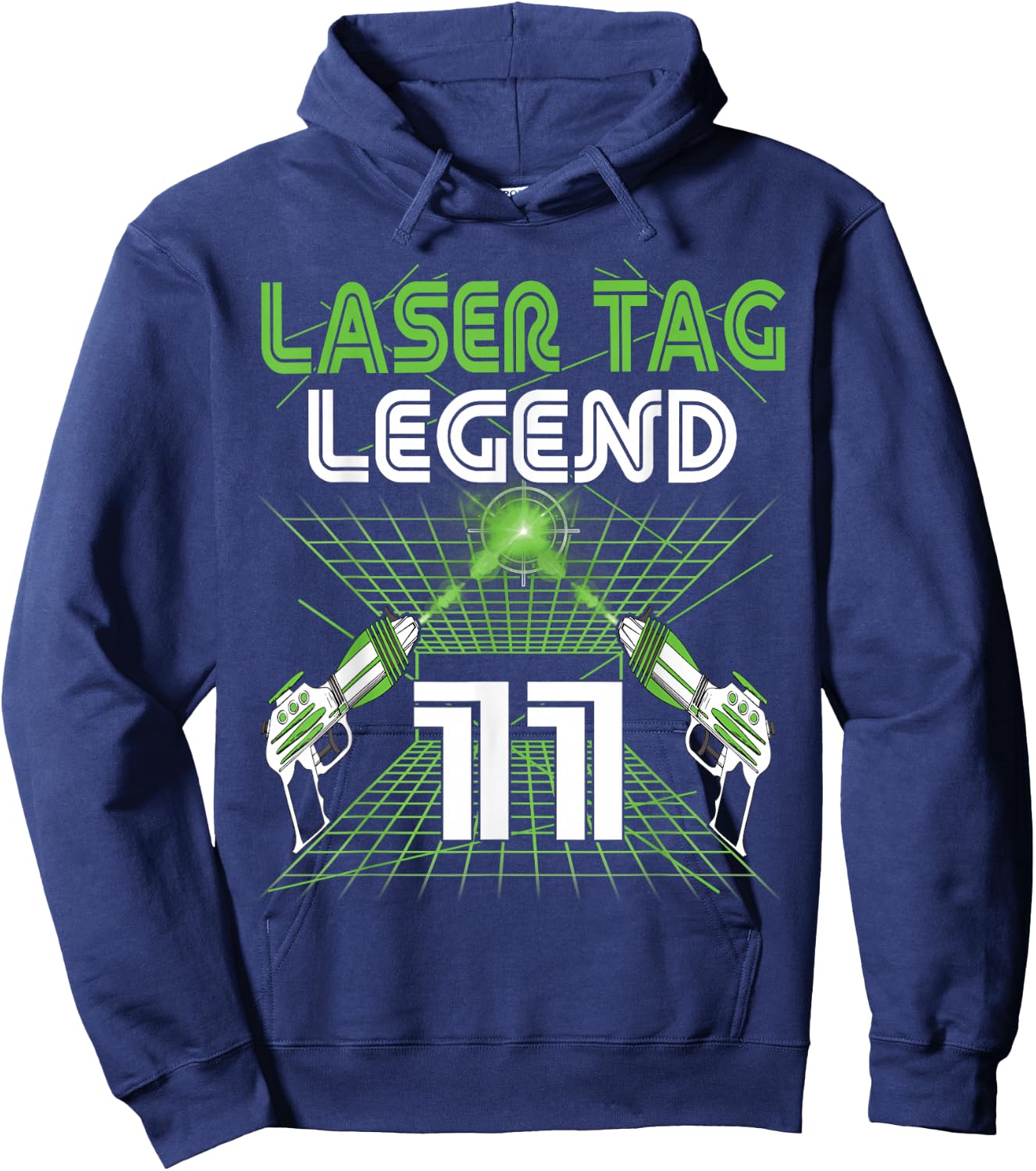 Lasertag Birthday Party - laser tag 11 years birthday Hoodie - Hoodie | Navy