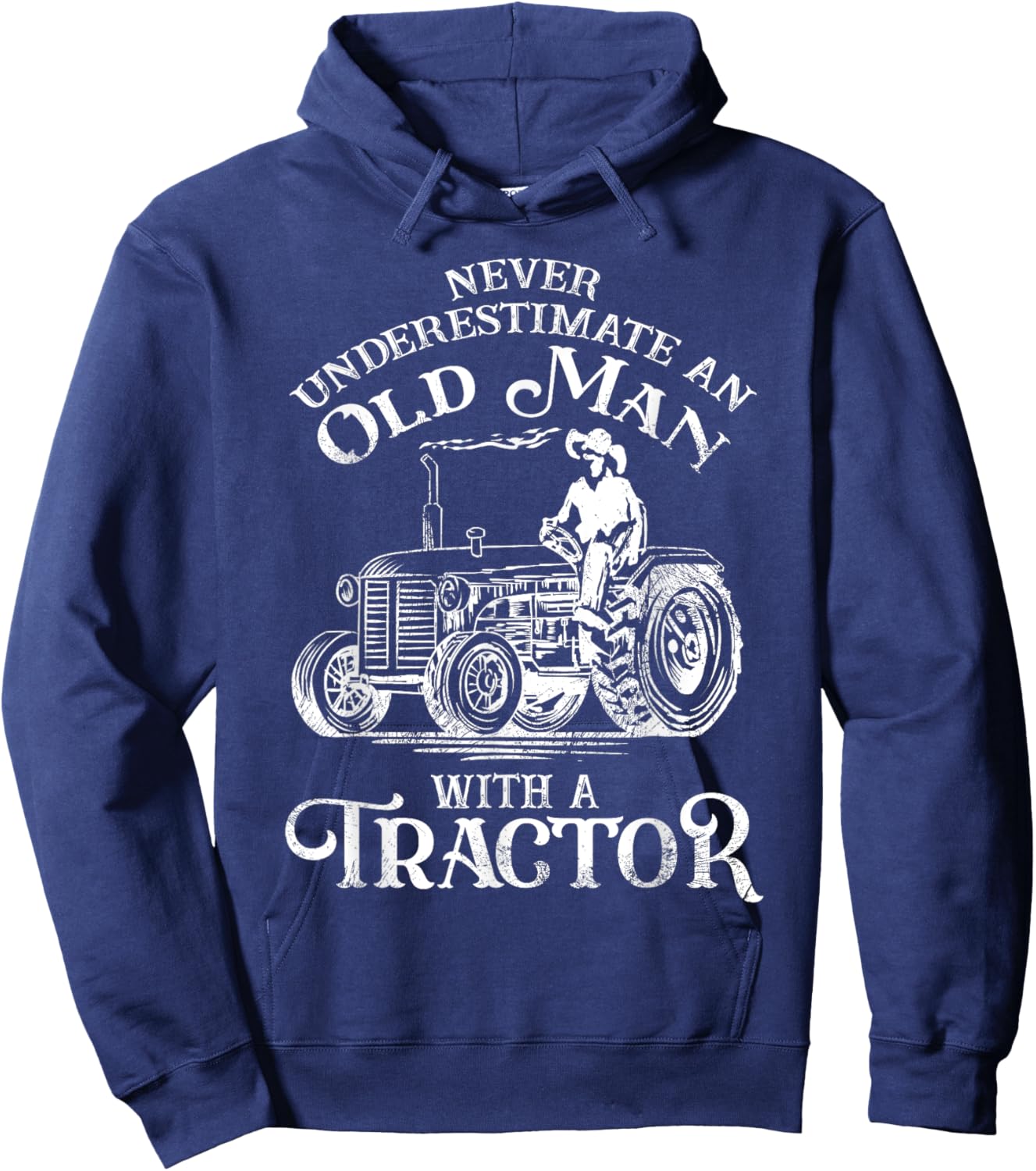 Funny Farmer Farm Tractor Farming Truck Lovers Humor Outfit Hoodie - Hoodie | Navy