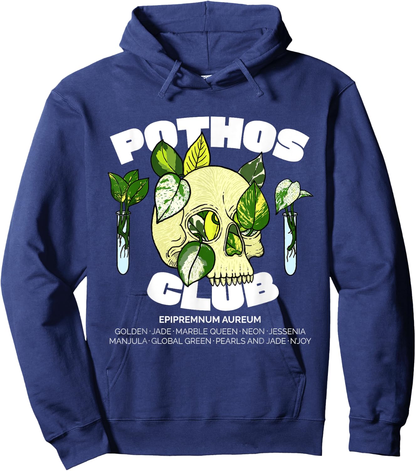Pothos Plant Design for Houseplant Collectors & Gardeners Hoodie - Hoodie | Navy