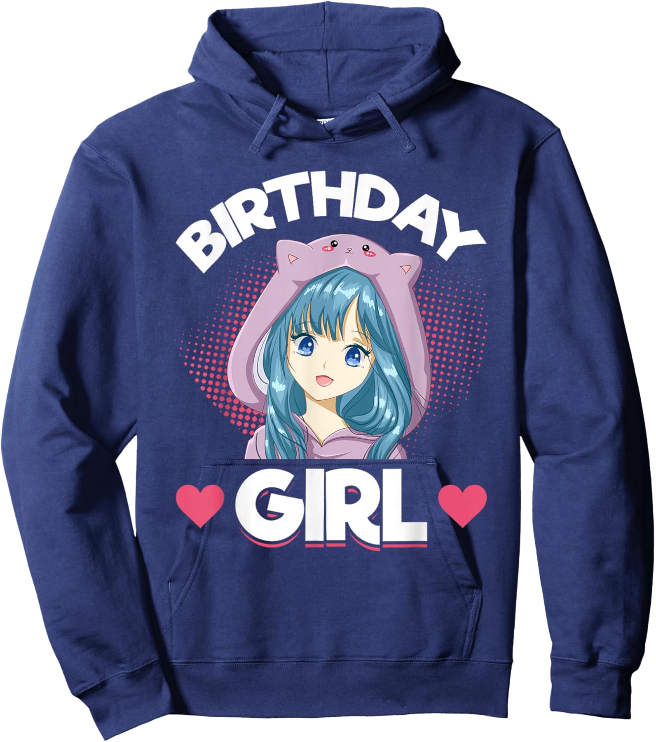 Anime Manga Birthday Girl Birthday Hoodie - Hoodie | Navy