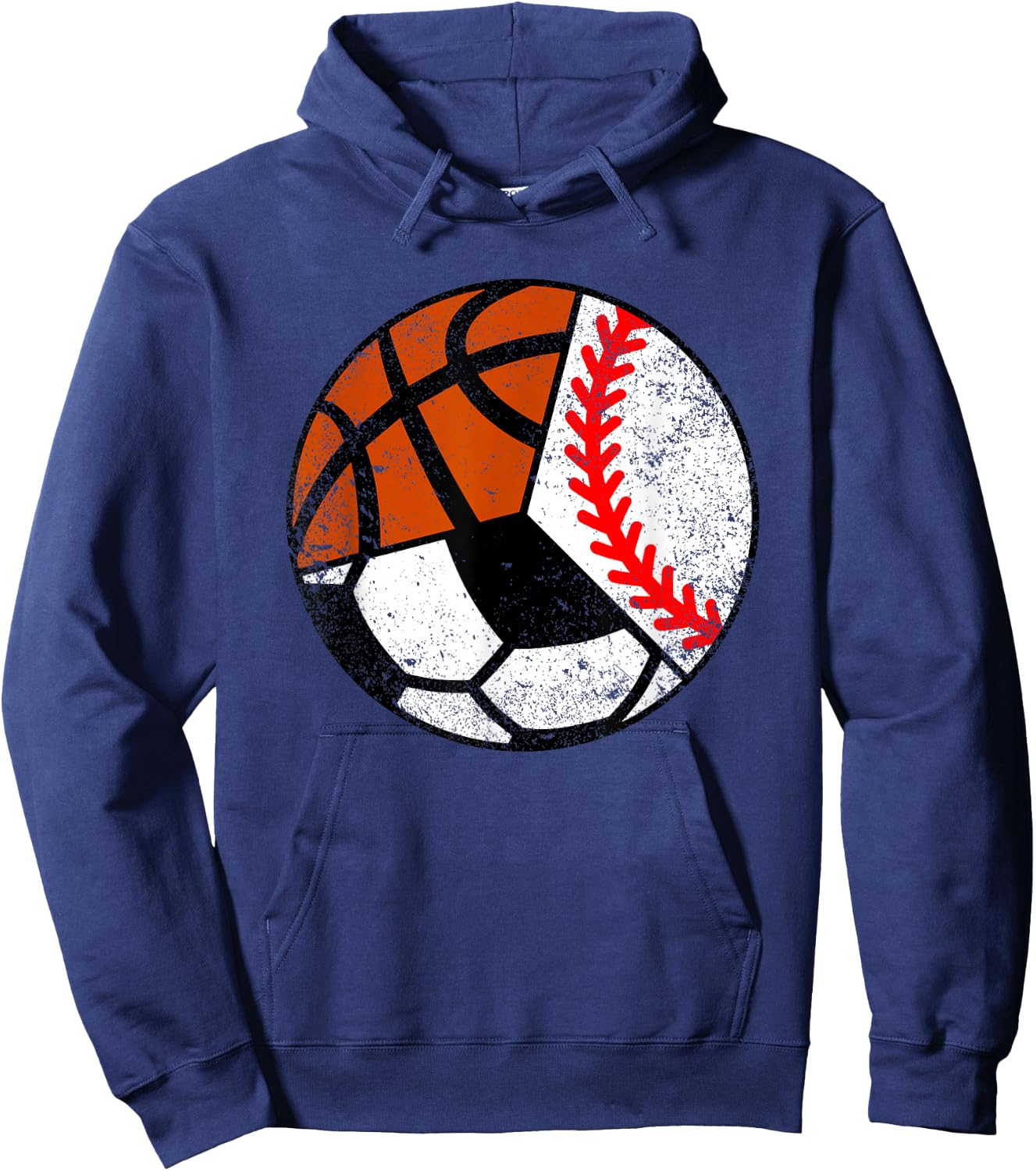 Soccer Baseball Basketball Player Funny Ball Sport Hoodie - Hoodie | Navy