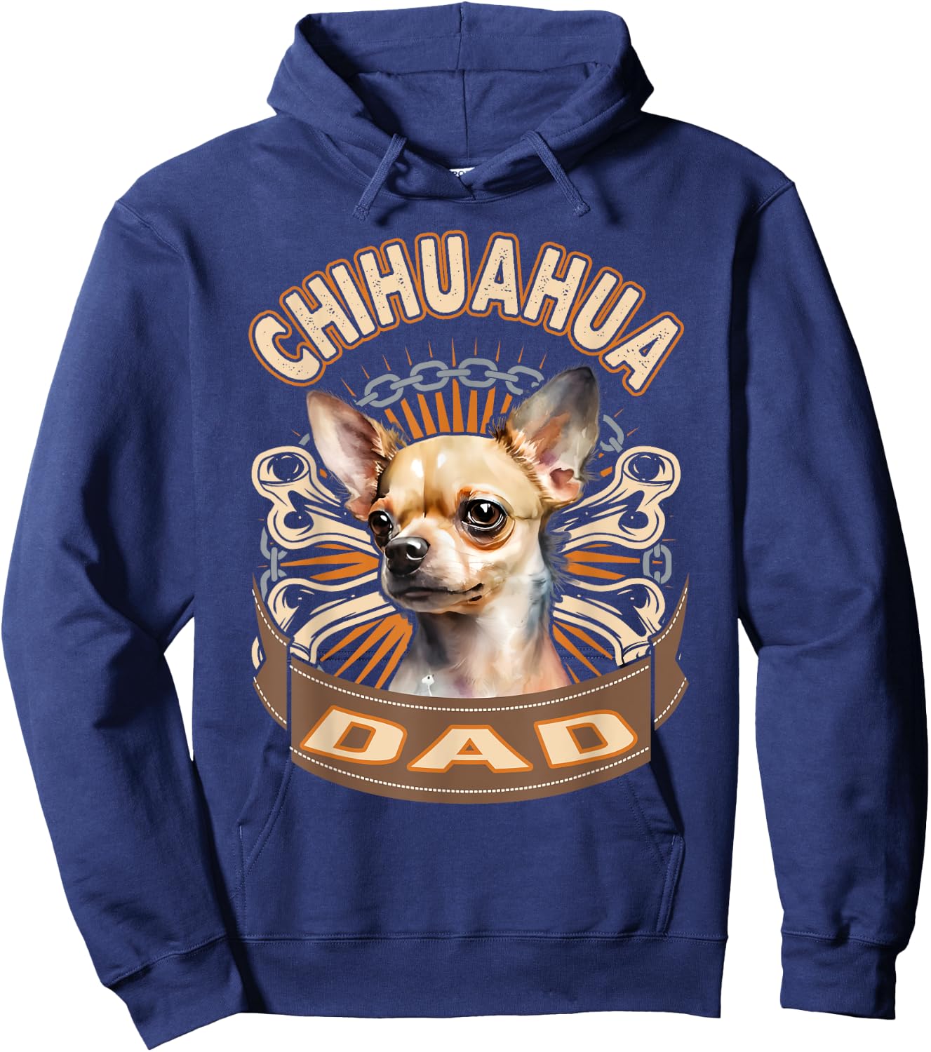 Retro Vintage Chihuahua Dad Funny Chihuahuas Pet Owners Gift Hoodie - Hoodie | Navy