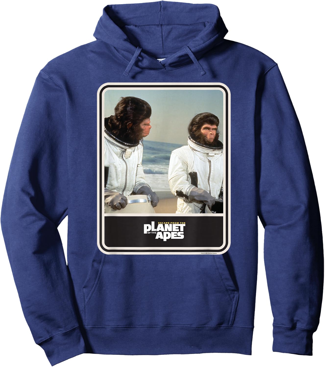 Escape from The Planet of The Apes 1971 Cornelius and Zira Hoodie - Hoodie | Navy