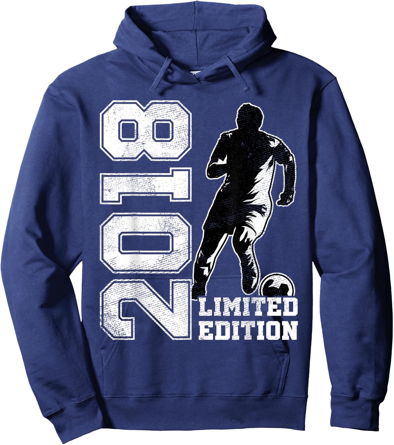7th Birthday Soccer Limited Edition 2018 7 Years Old Hoodie - Hoodie | Navy