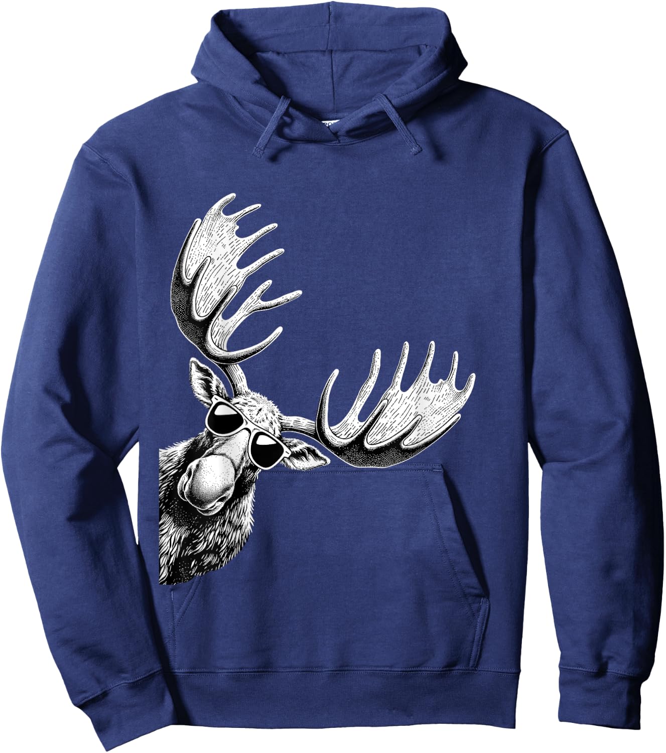 Funny Moose Wearing Sunglasses Alaska Moose Lovers Hoodie - Hoodie | Navy