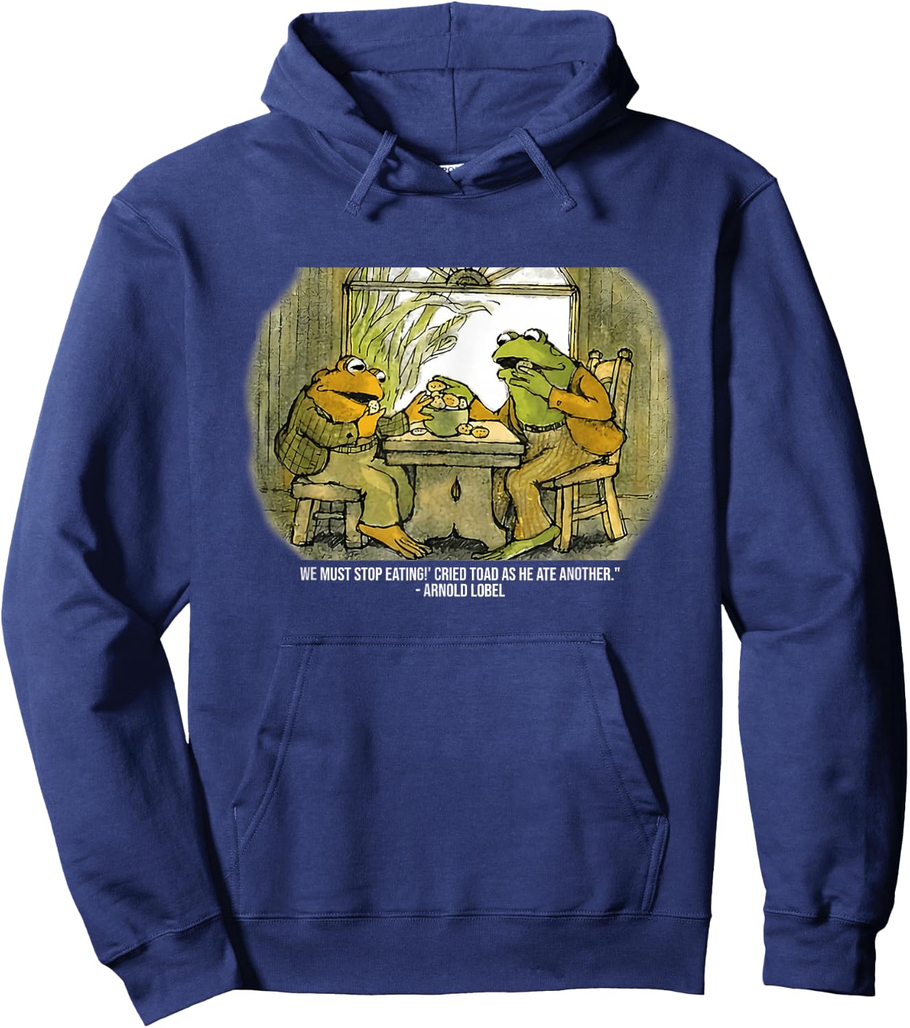 We Must Stop Eating Cried Toad As He Ate Fog and Toad Quote Hoodie - Hoodie | Navy
