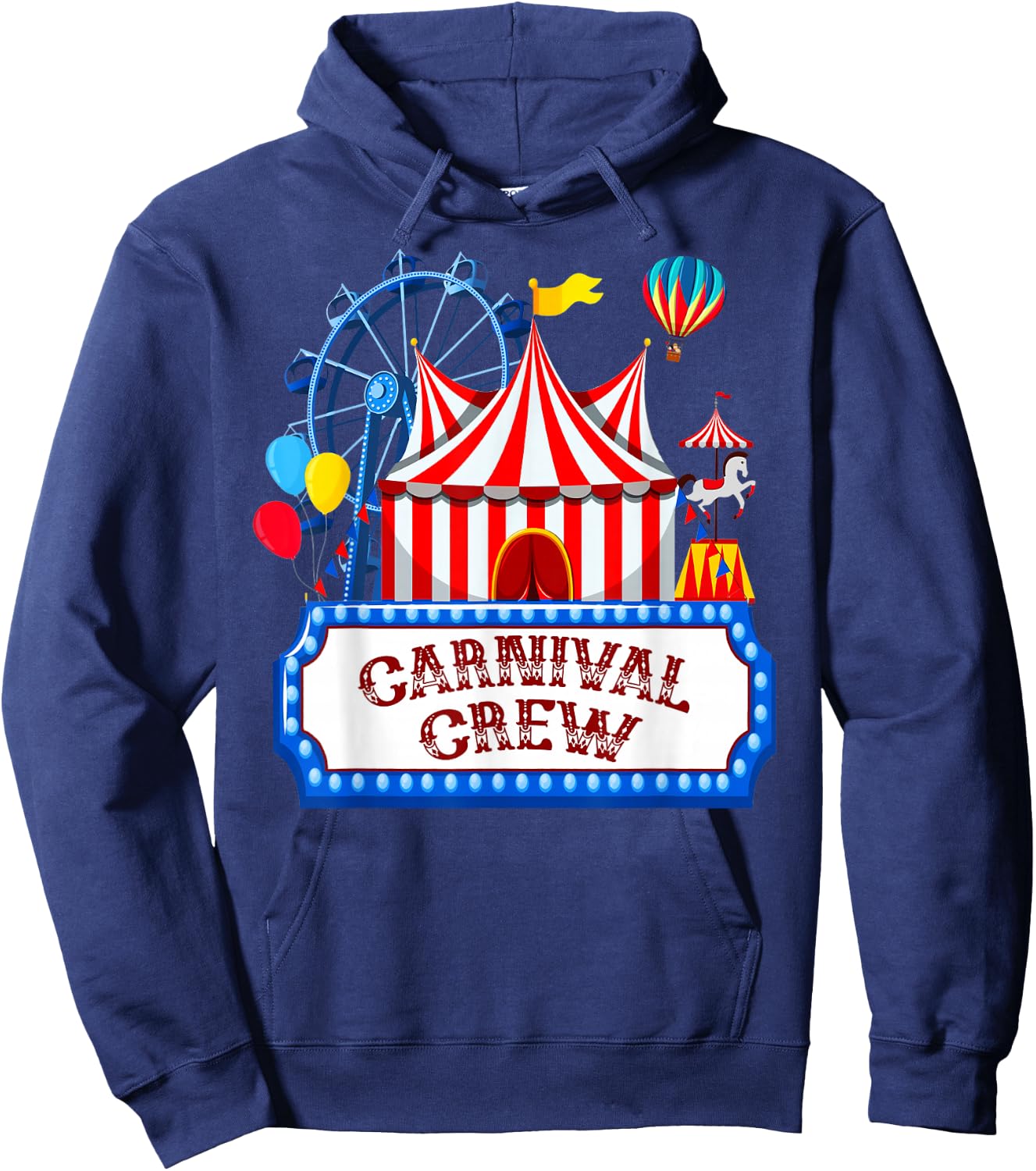 Carnival Crew for Birthday Theme Party Matching Family Hoodie - Hoodie | Navy