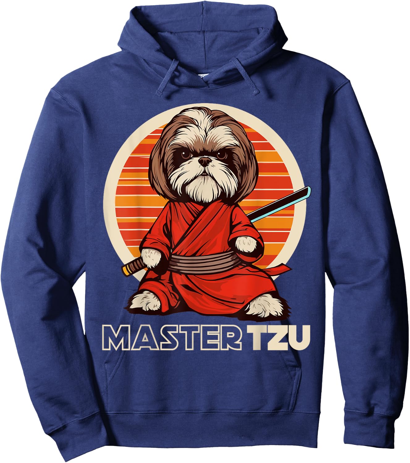 Master Tzu Ninja Shih Tzu Samurai Dog Anime Hoodie - Hoodie | Navy
