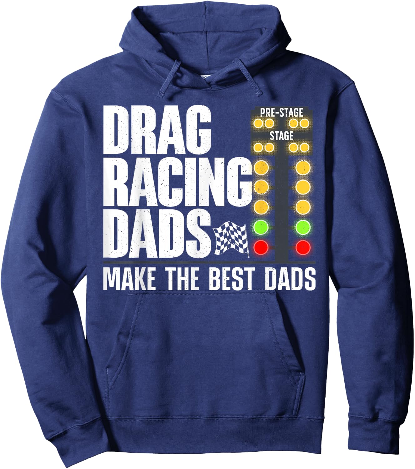 Cool Drag Racing Art Dad Drag Racer Race Car Racing Hoodie - Hoodie | Navy