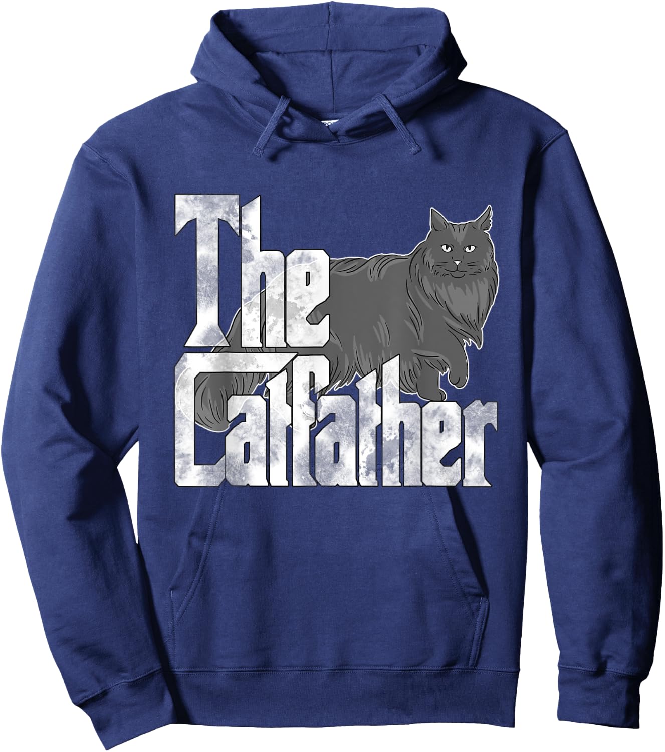 Cat Dad The Catfather Maine Coon Cat Father Kitty Daddy Women Hoodie - Hoodie | Navy