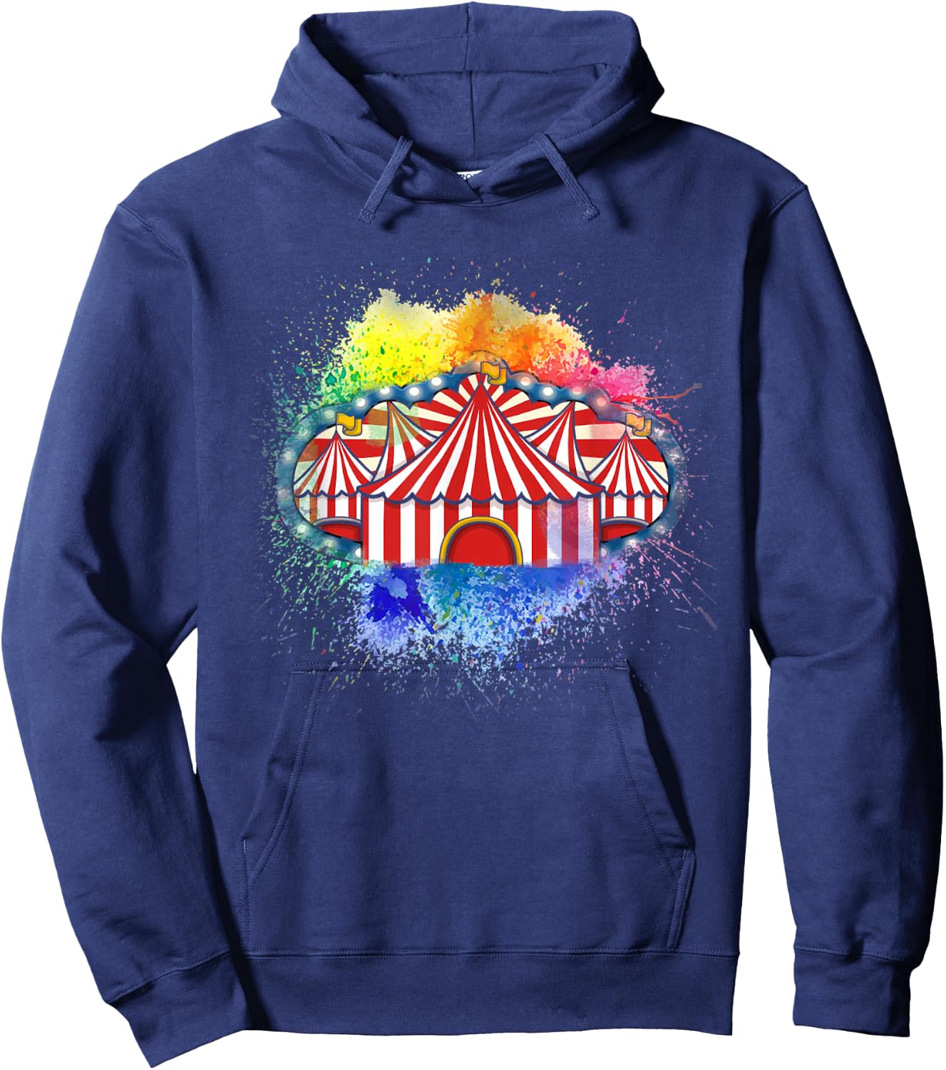 Zirkus Herren Damen Kinder Circus Party Gift Clown Lion Fire Ring Acrobat Funny -Adults Black Small Classic Fit Short Sleeve Hoodie - Hoodie | Navy