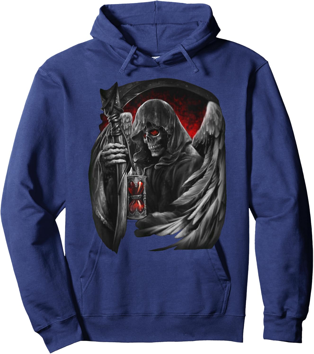 Funny Hourglass Grim Reaper Skull Cool Gothic Death Lover Hoodie - Hoodie | Navy