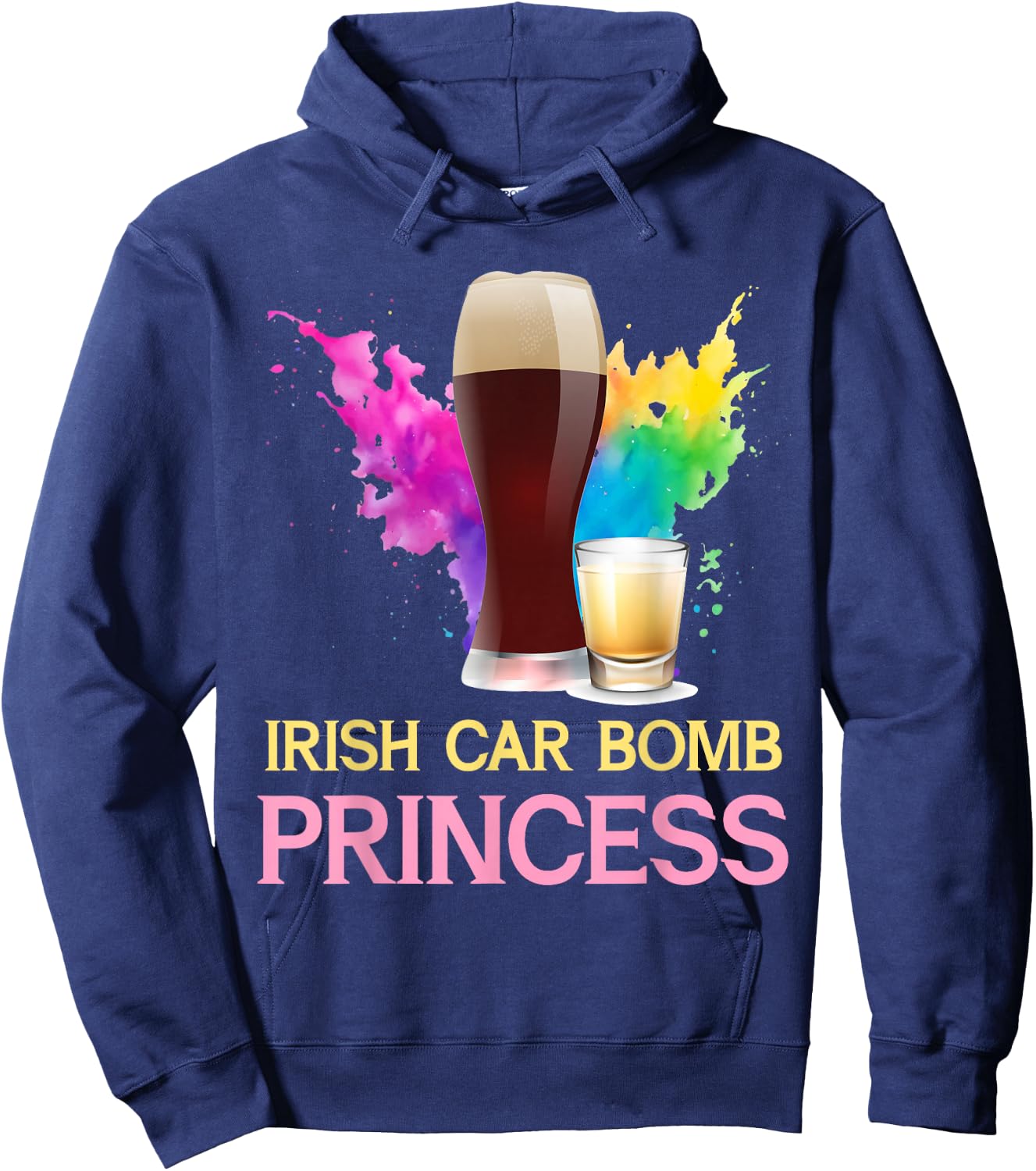 Irish Car Bomb Princess High Spirits Royalty Hoodie - Hoodie | Navy