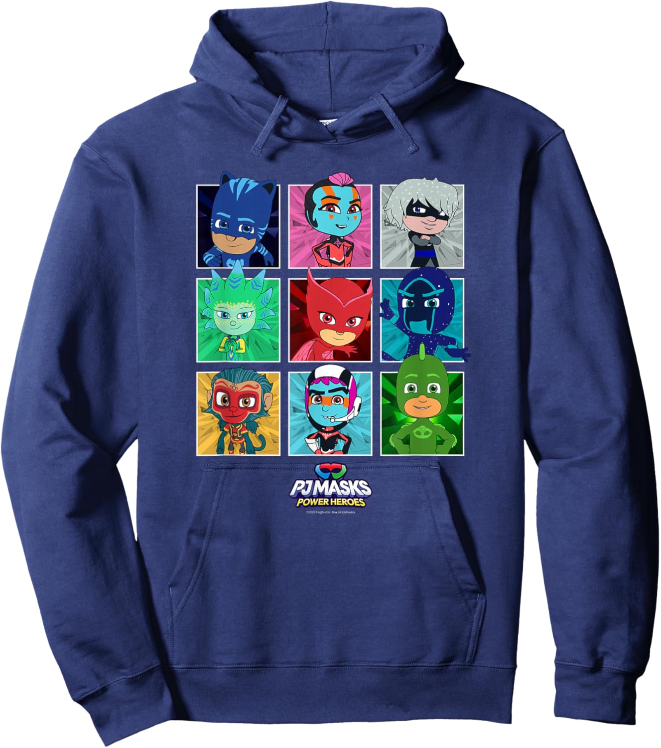 PJ Masks Group Shot Panel Characters Boxed Up Hoodie - Hoodie | Navy