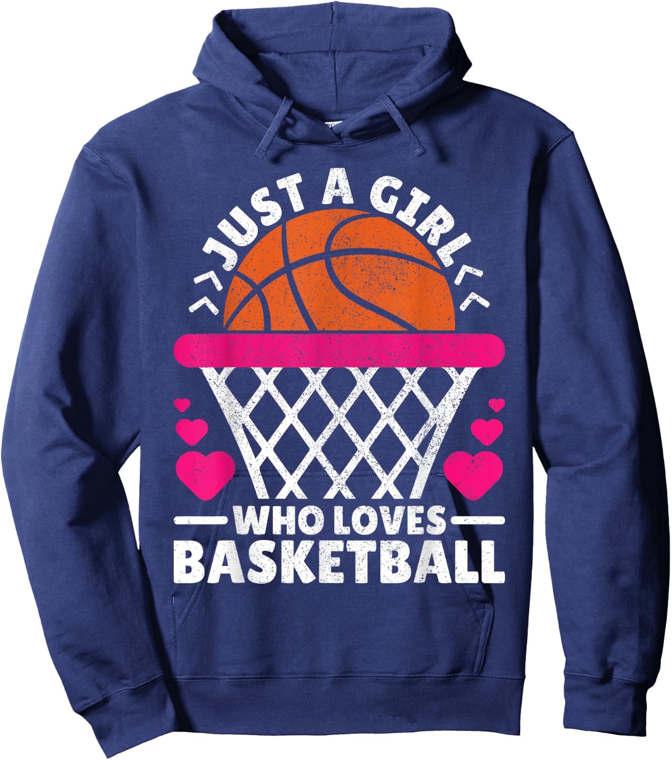 Women Basketball Player Just A Girl Who Loves Basketball Hoodie - Hoodie | Navy