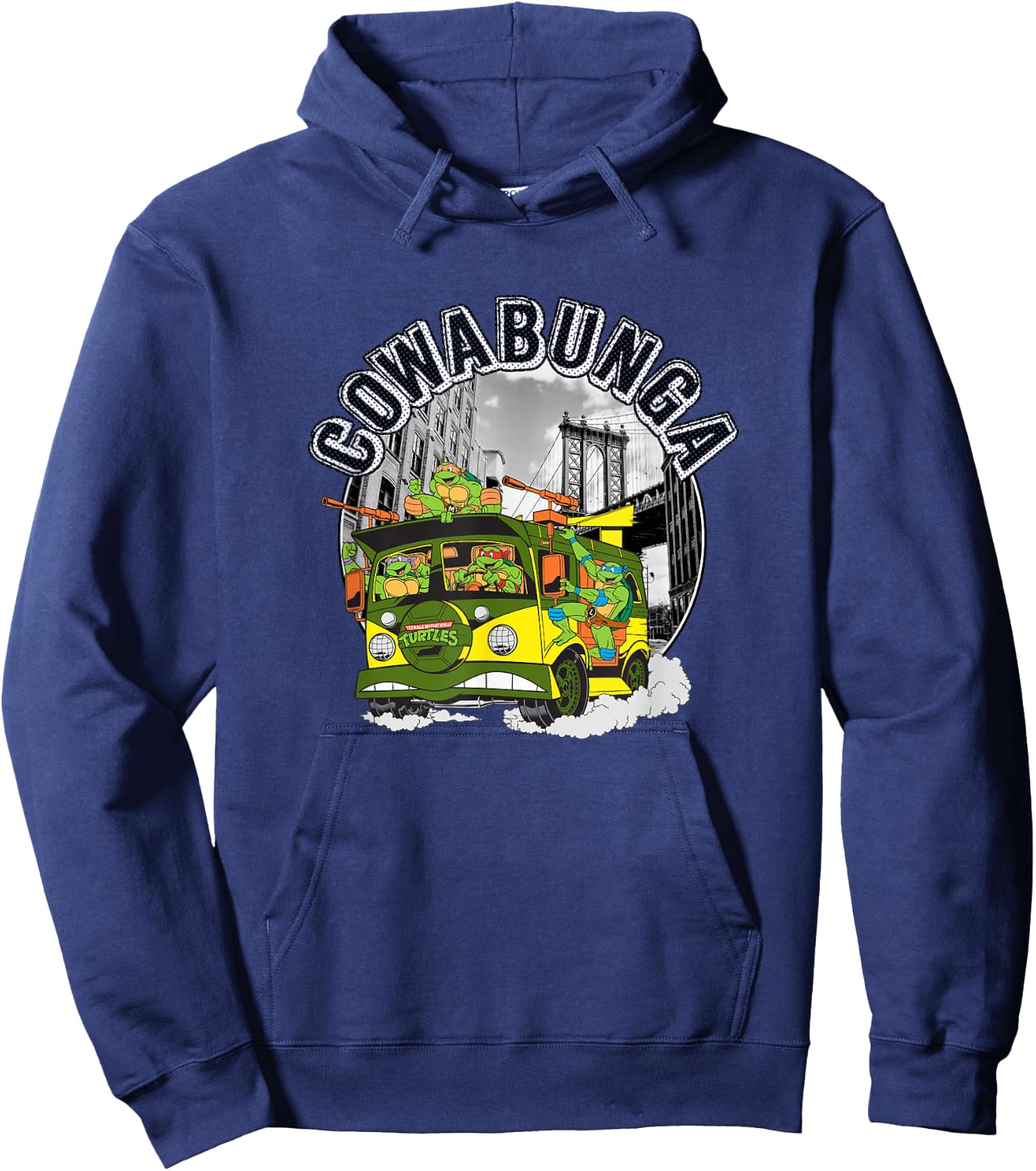 Teenage Mutant Ninja Turtles Cowabunga Turtle Van Logo Hoodie - Hoodie | Navy