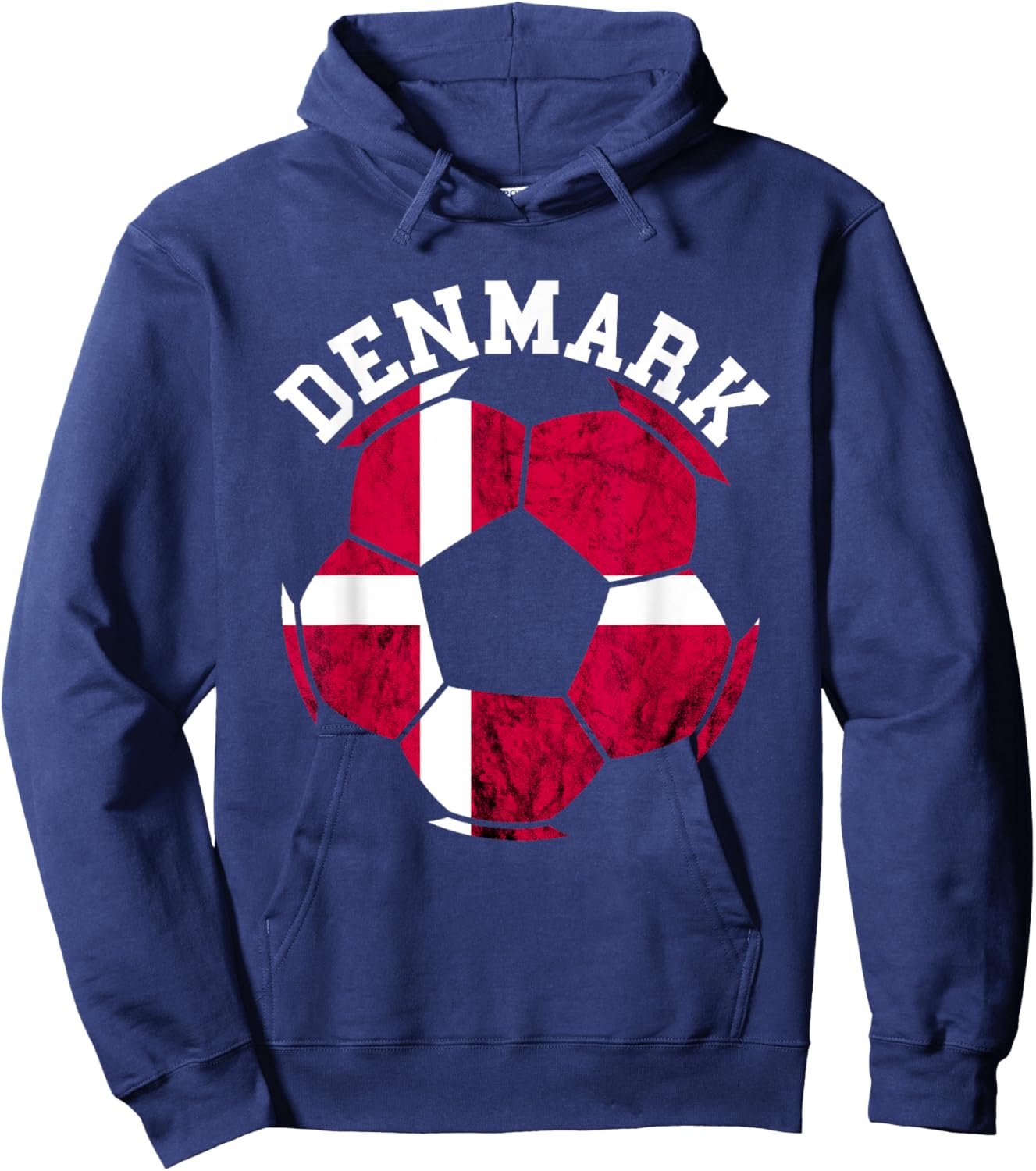 Danish Pride Denmark Soccer Team Ball Denmark Danish Flag Hoodie - Hoodie | Navy