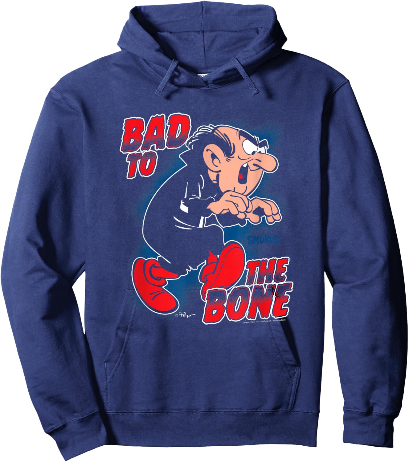 The Smurfs Gargamel Bad to The Bone Hoodie - Hoodie | Navy