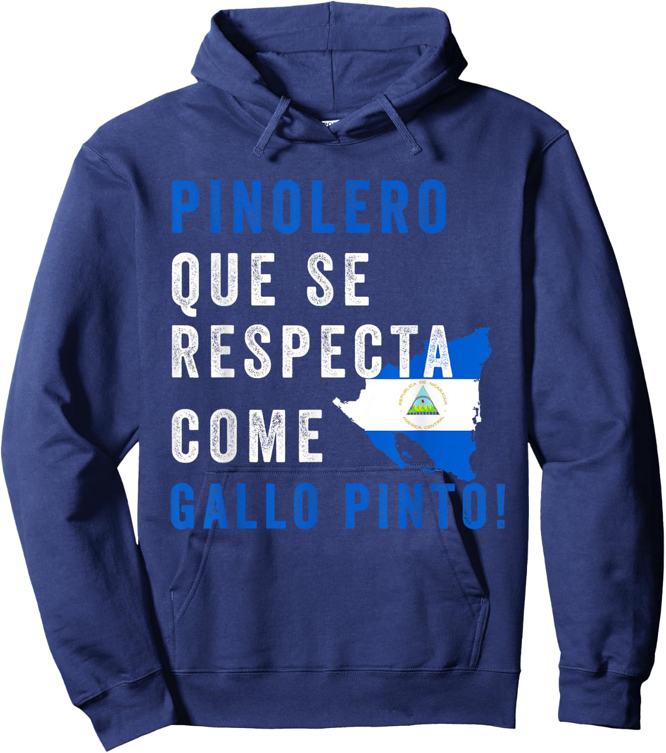Nicaragua Flag Camiseta Nicaraguan Nicoya Pinoleros Nica Hoodie - Hoodie | Navy