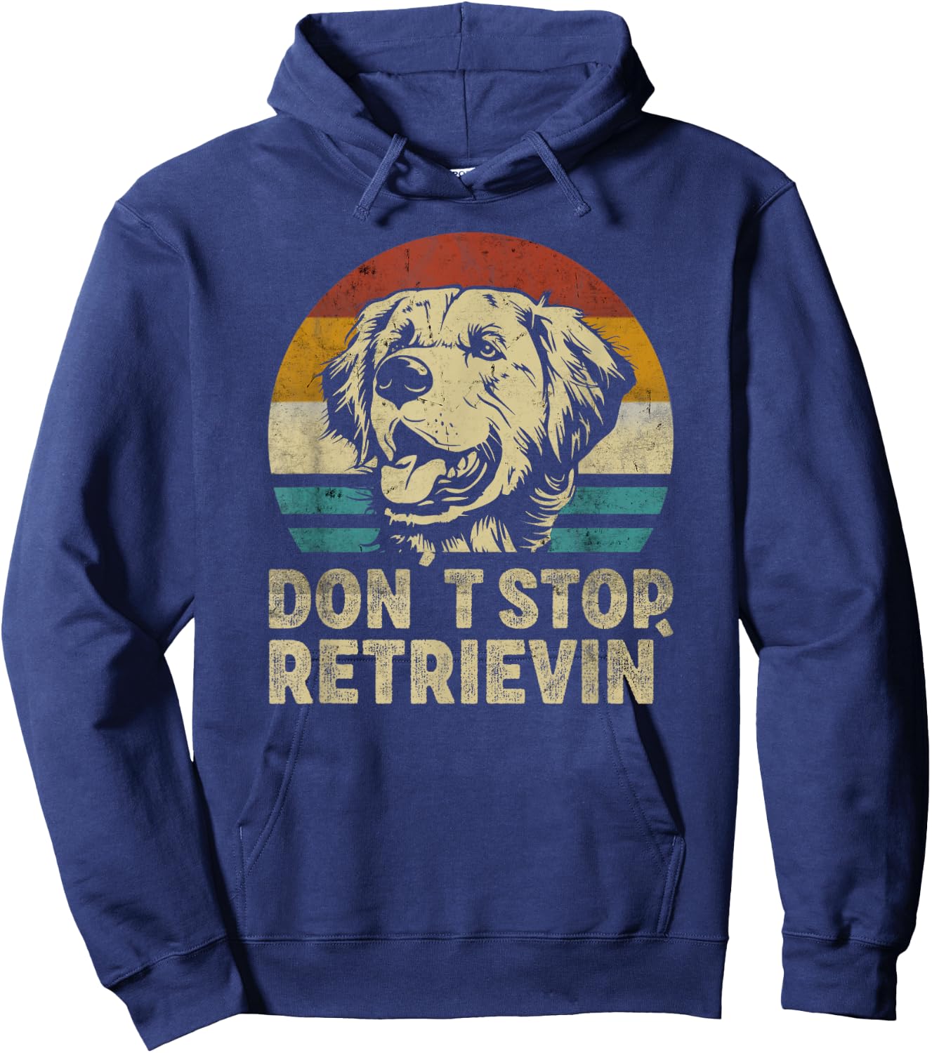 Don´t stop Retrieving Golden Retriever Dog retro vintage Hoodie - Hoodie | Navy