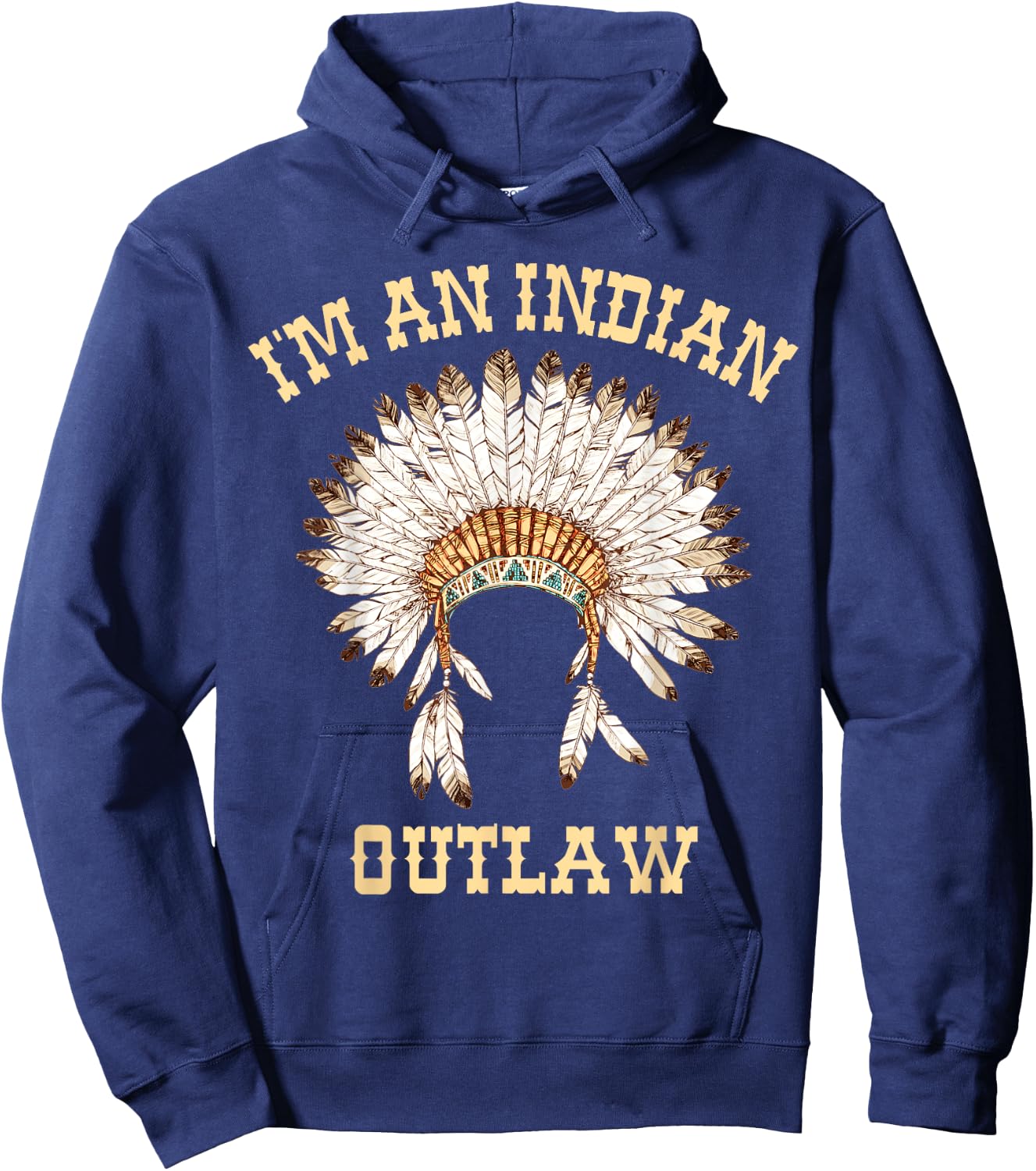 Vintage Indian Outlaw Classic shirt Hoodie - Hoodie | Navy